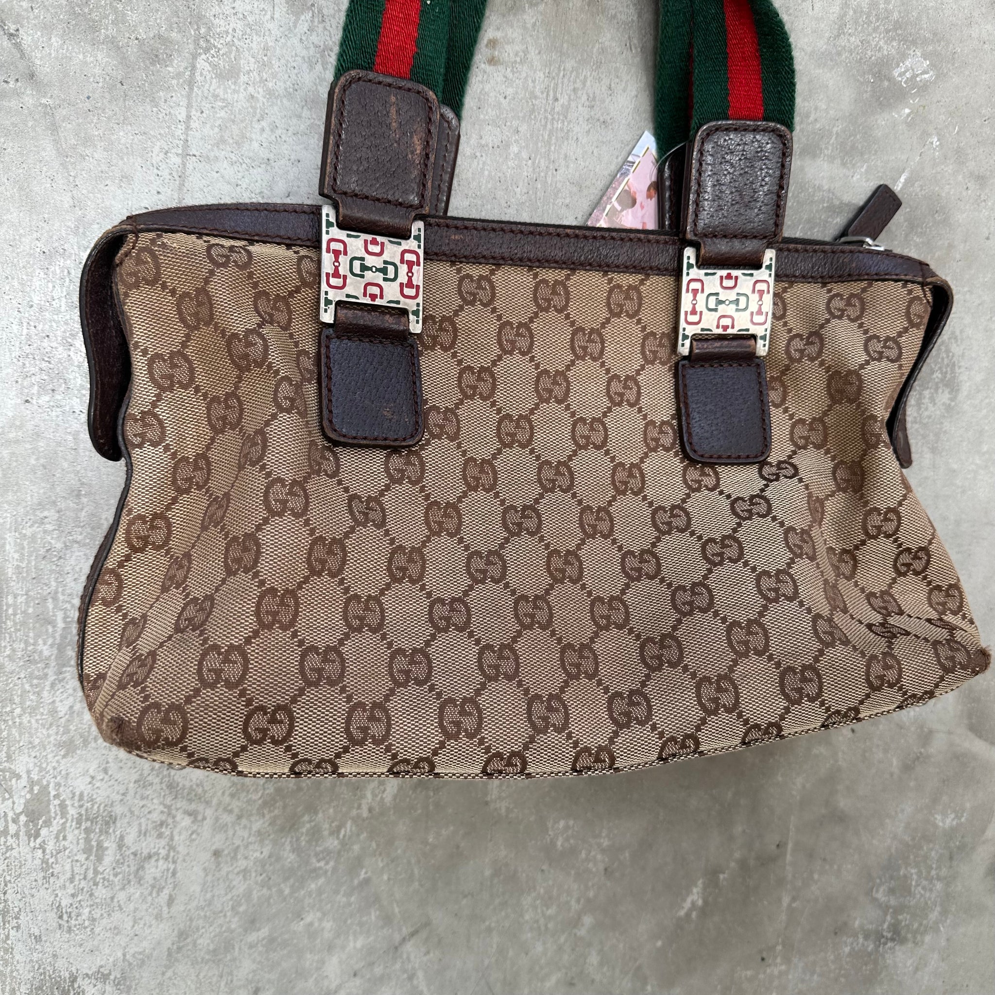 Gucci Stripe Handle Mini Hand Bag