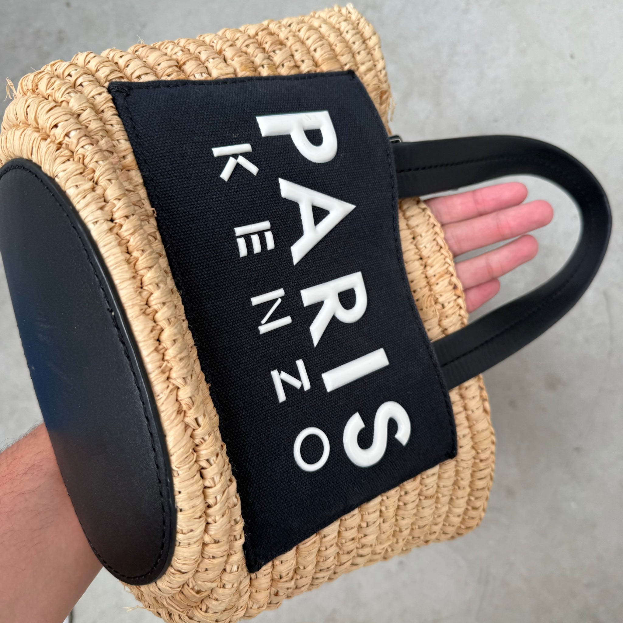 Kenzo Summer Basket Raffia Shopping Bag