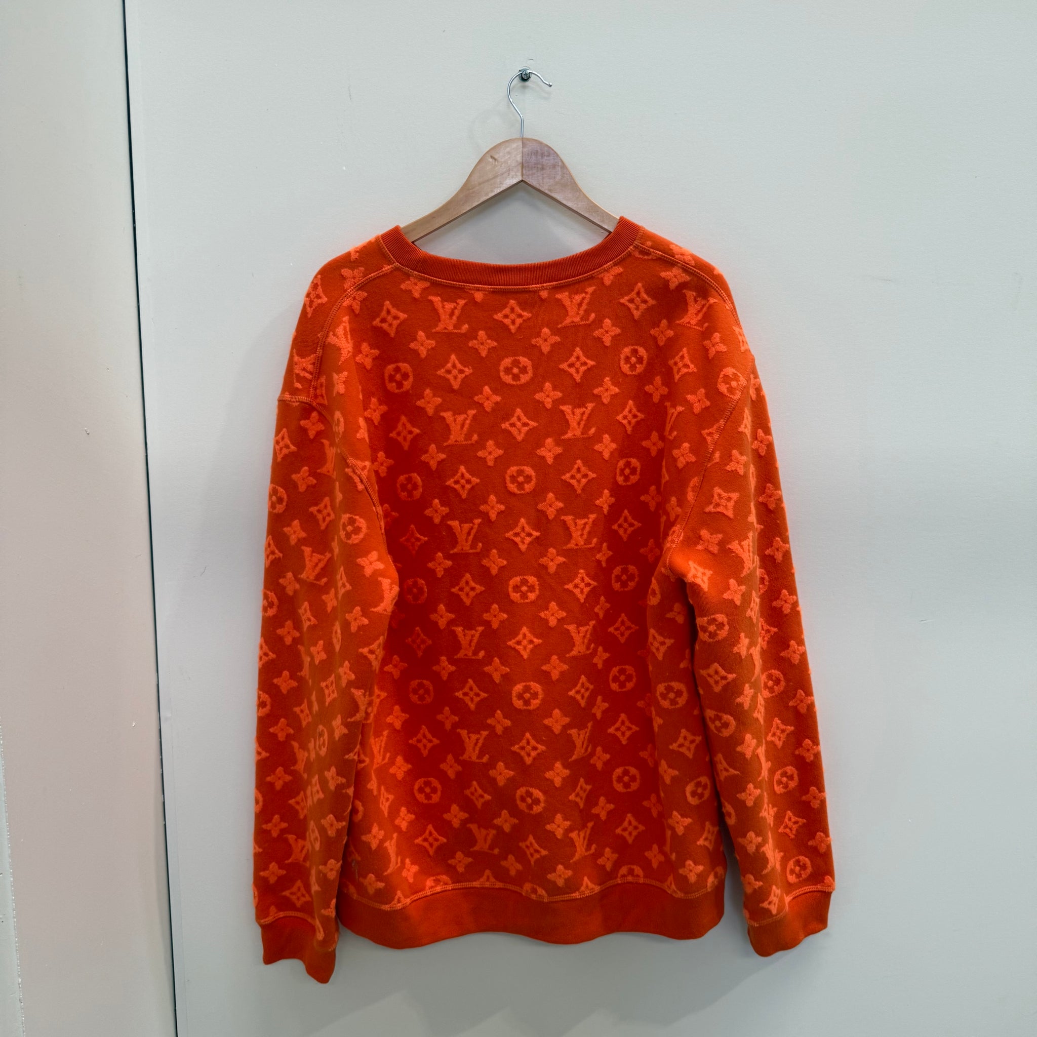 Louis Vuitton Orange Monogram Jacquard Sweater (Size XXL)