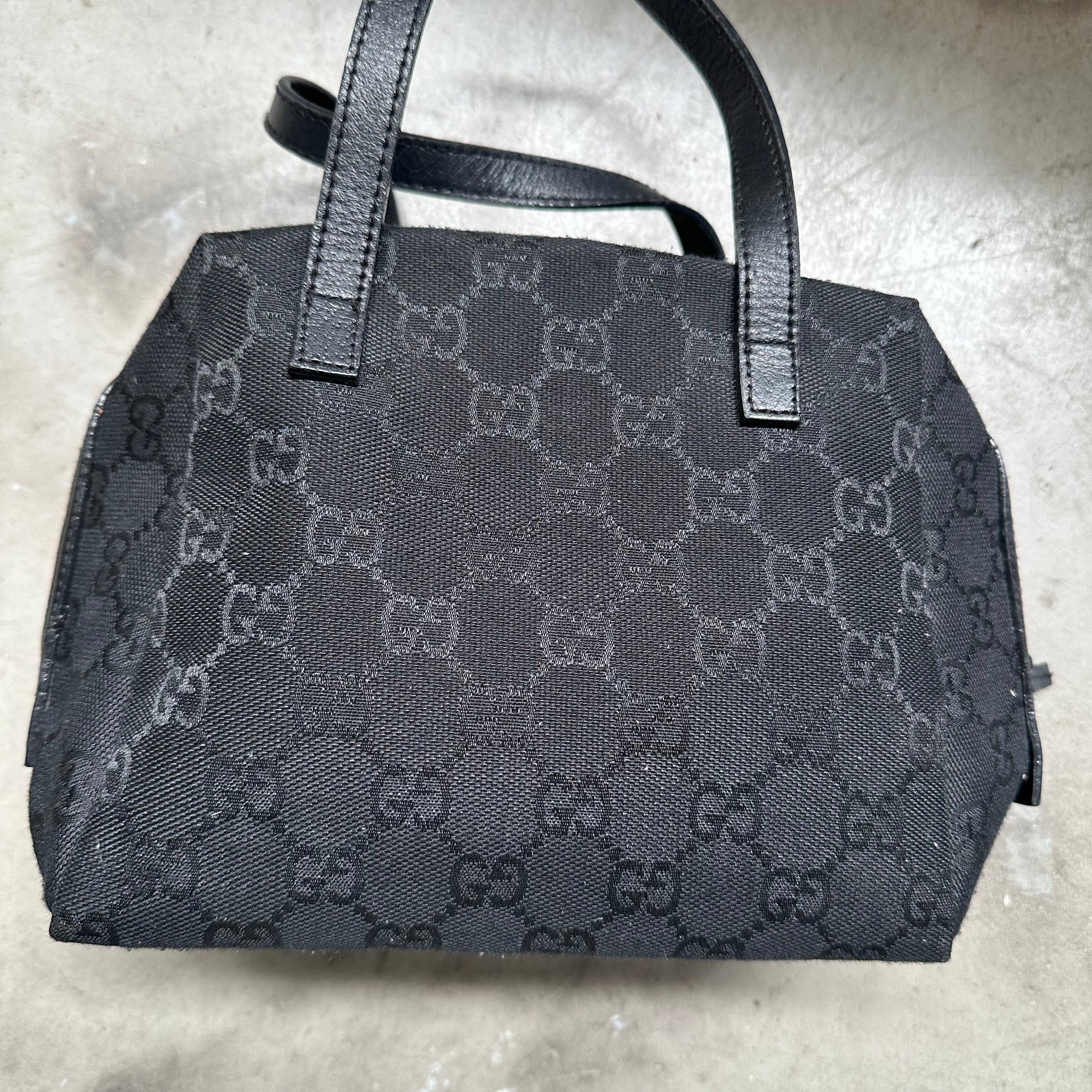 Gucci Small Bao Bag Canvas Black