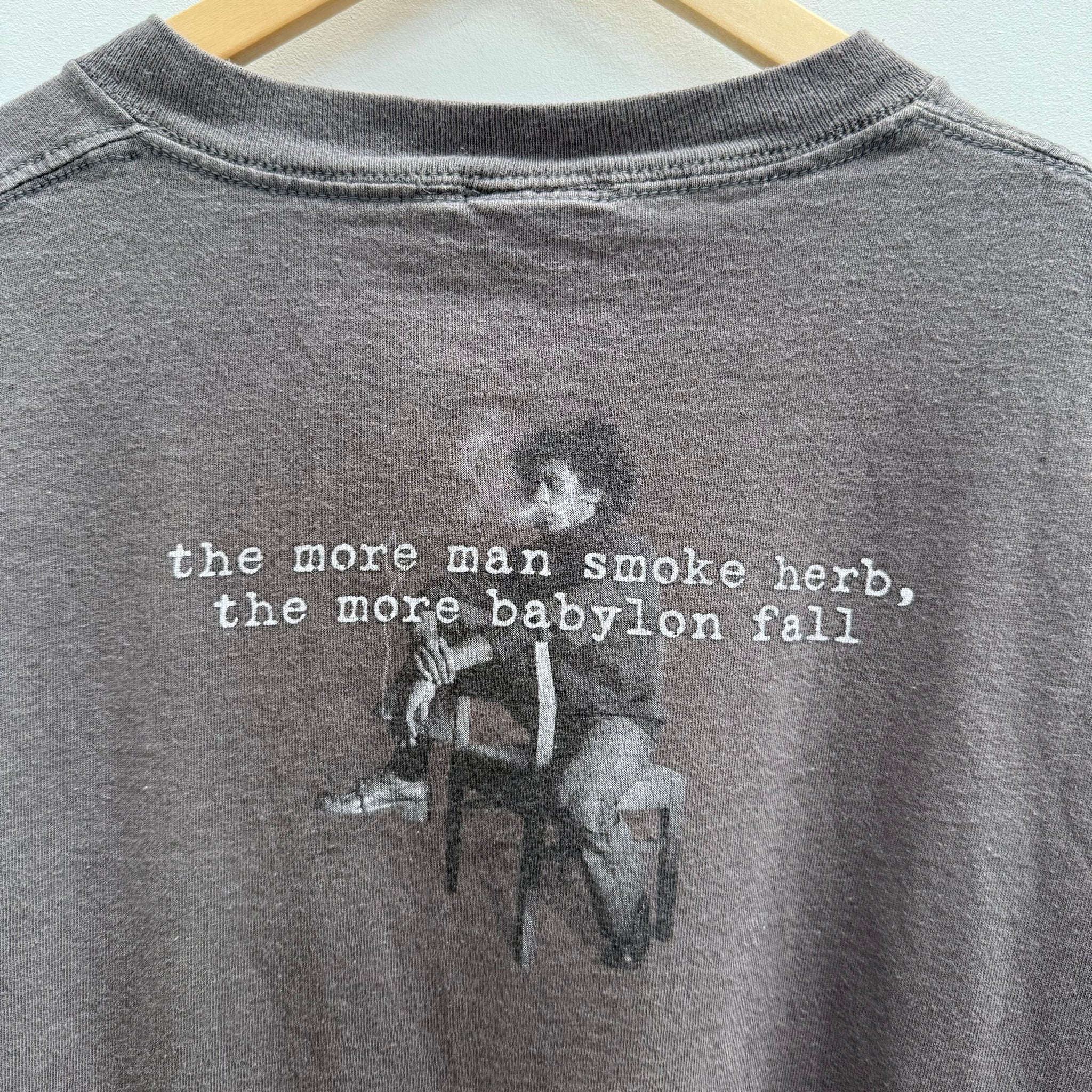 Vintage 90's Bob Marley Herb T-shirt Black (Size XL)