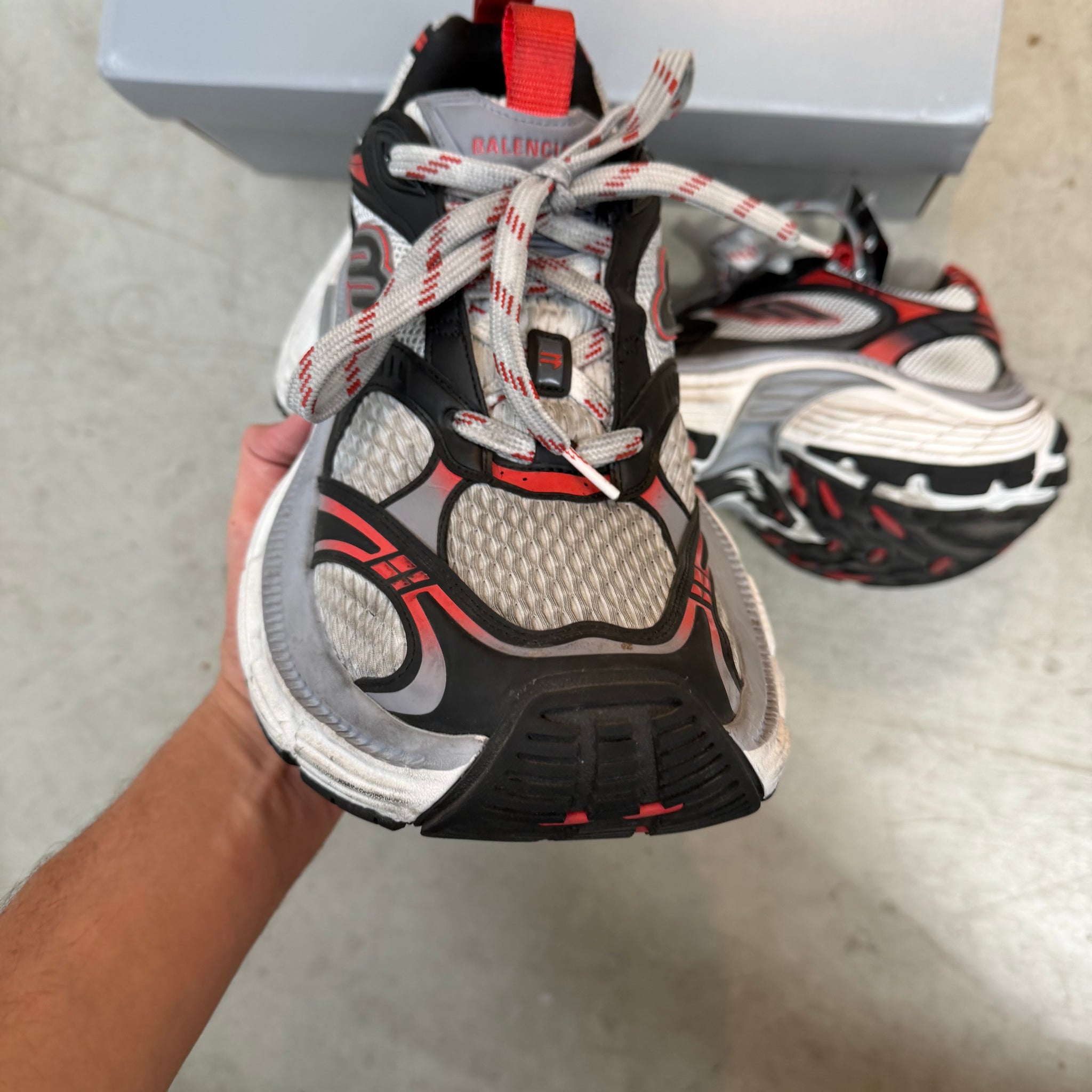 Balenciaga 10XL Worn-Out Grey White Red (EU44/US11)