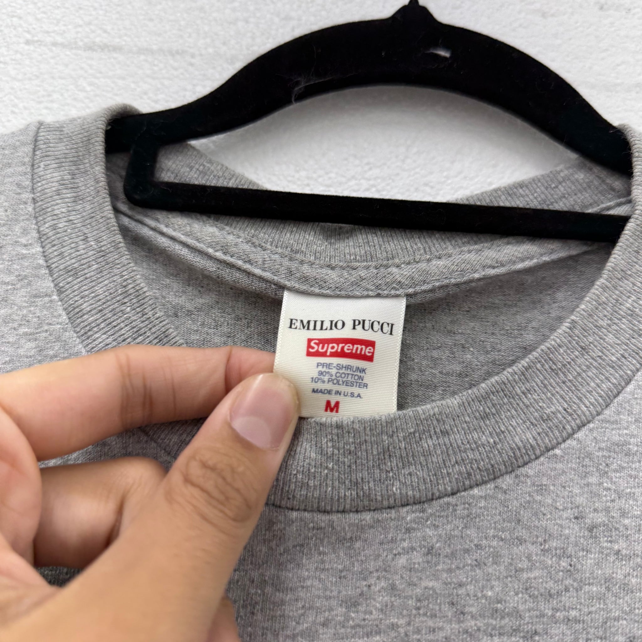 Supreme Emilio Pucci Box Logo Tee Grey Size L