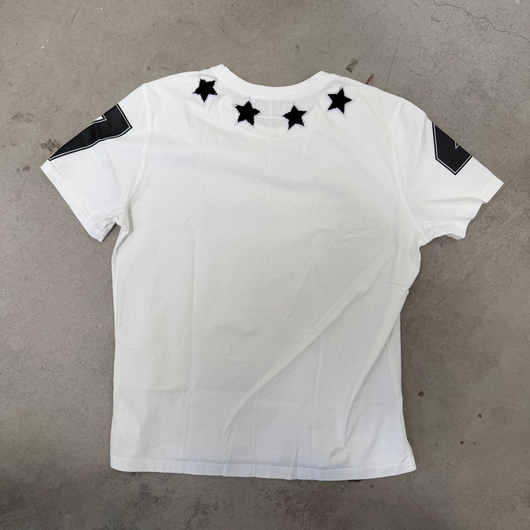 Givenchy Neckline Star Print T Shirt White (Size XXL)