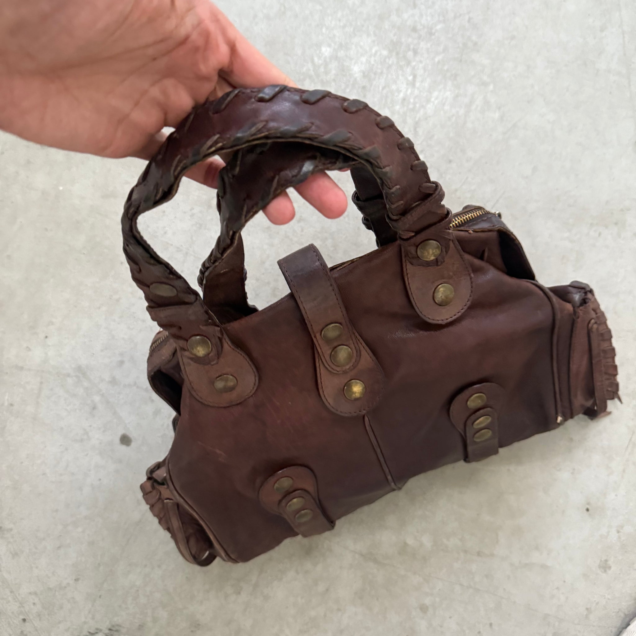Chloe Silverado Shoulder Bag Brown Leather