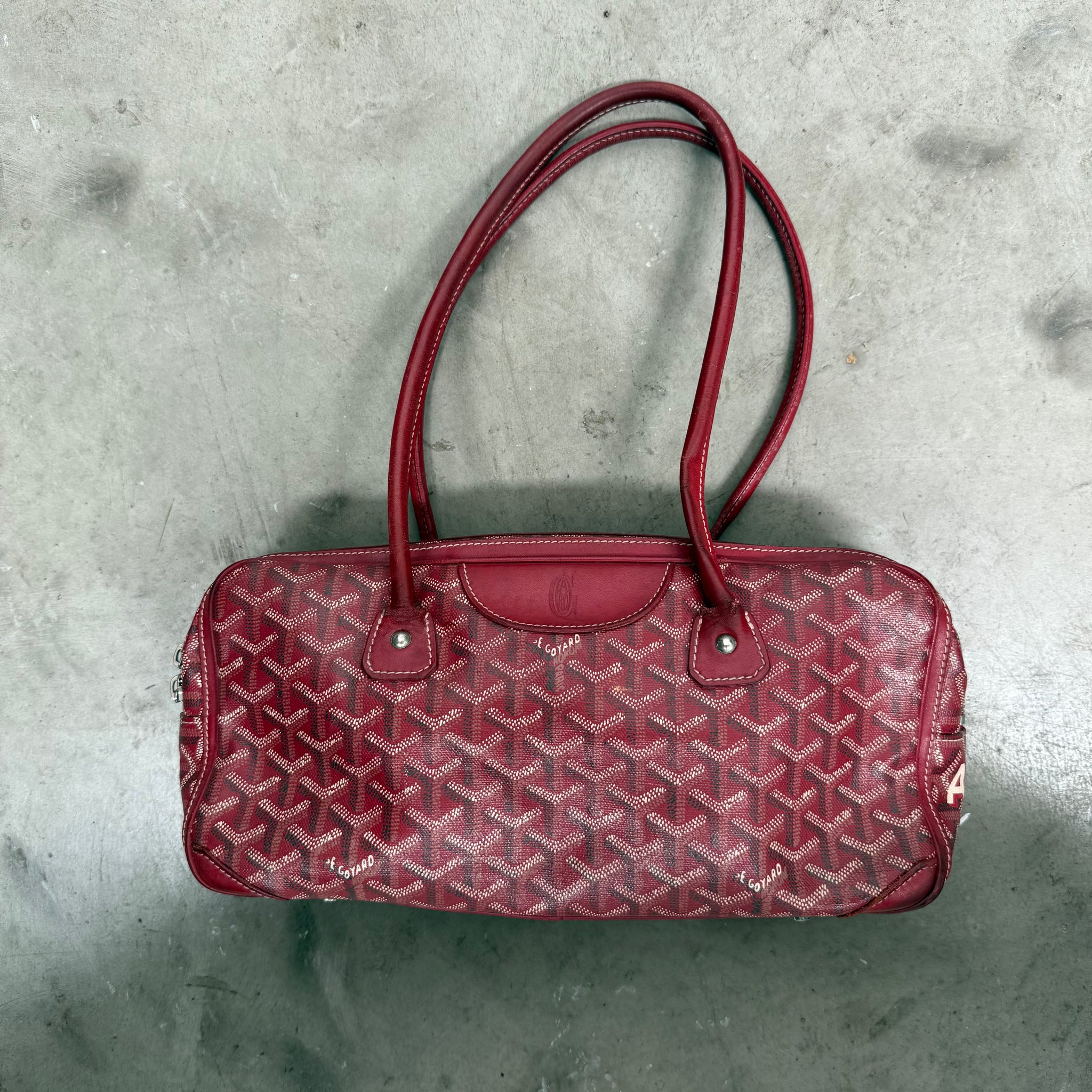 Goyard Herringbone Saint Martin Shoulder Bag Red