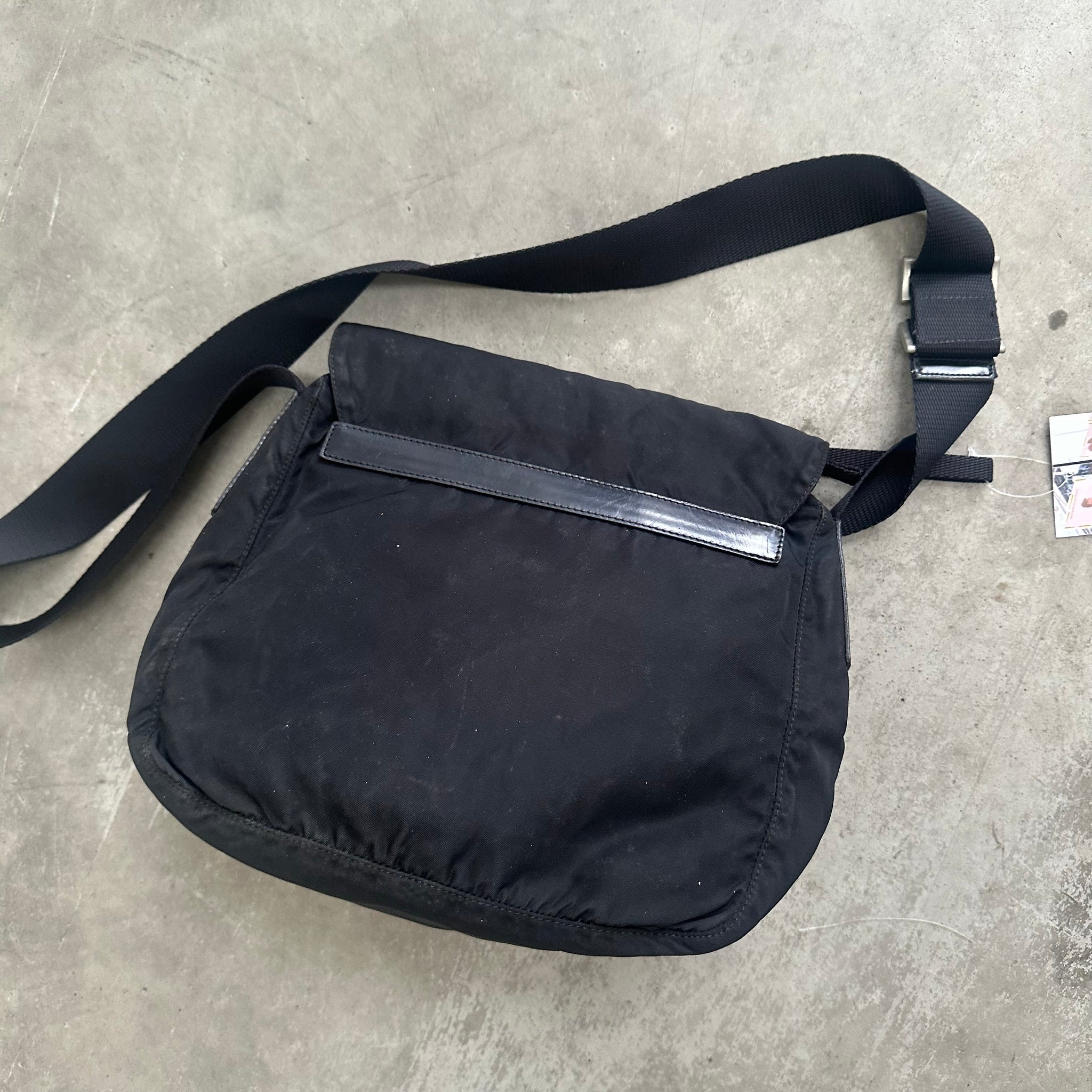 Prada Black Crossbody/Messenger Front Buckle Bag