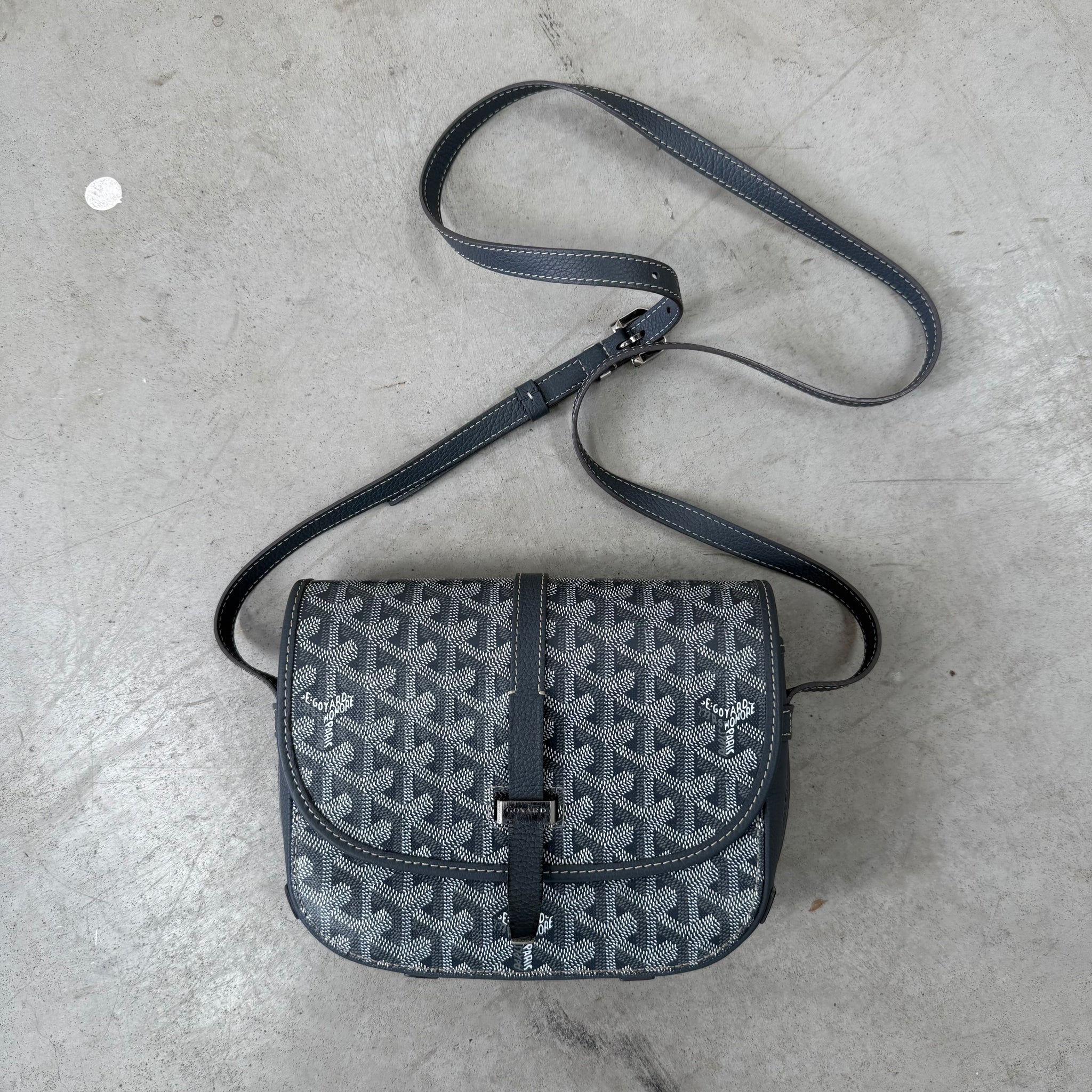 Goyard Belvedere PM Messenger Bag Grey