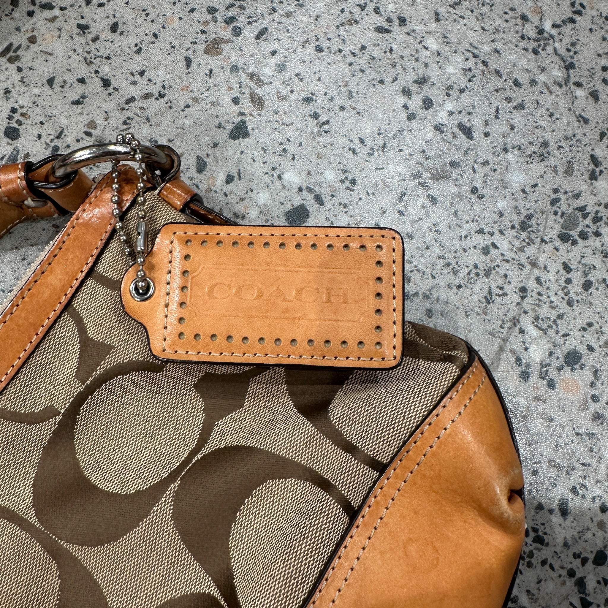 Coach Beige Crossbody Logo Bag
