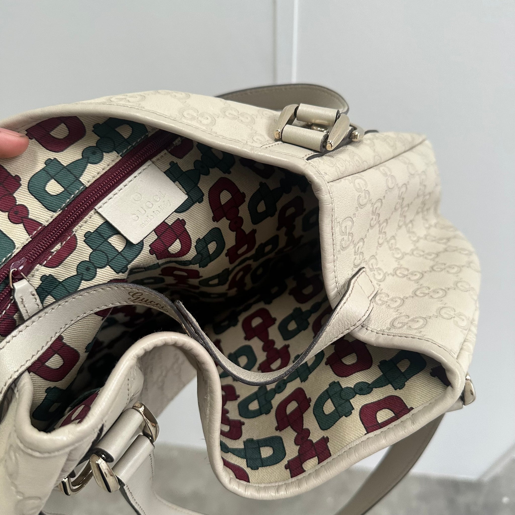 Gucci Guccissima Abbey Shoulder Tote Bag