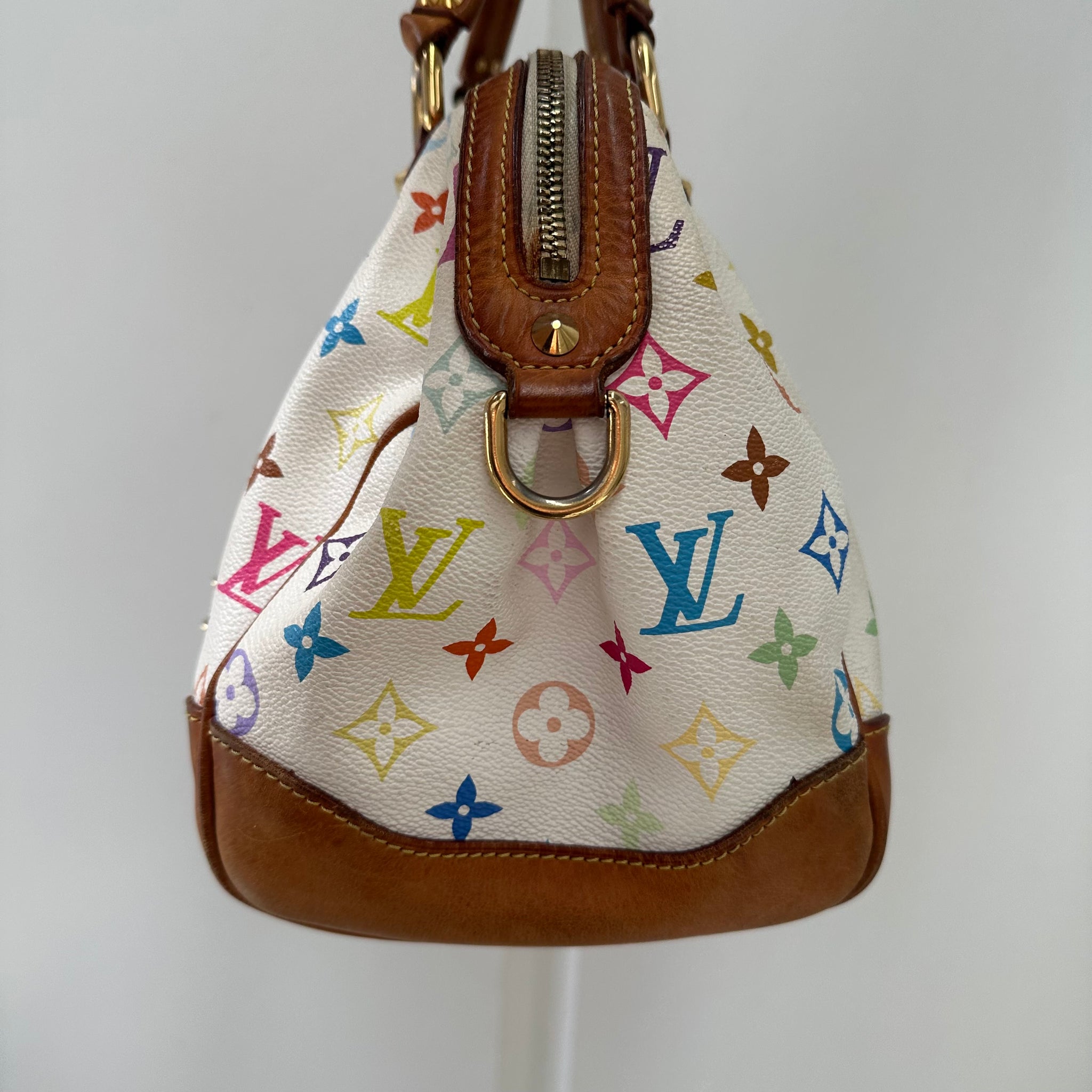 Louis Vuitton Takashi Murakami Multicolour Courtney MM Hand Bag White