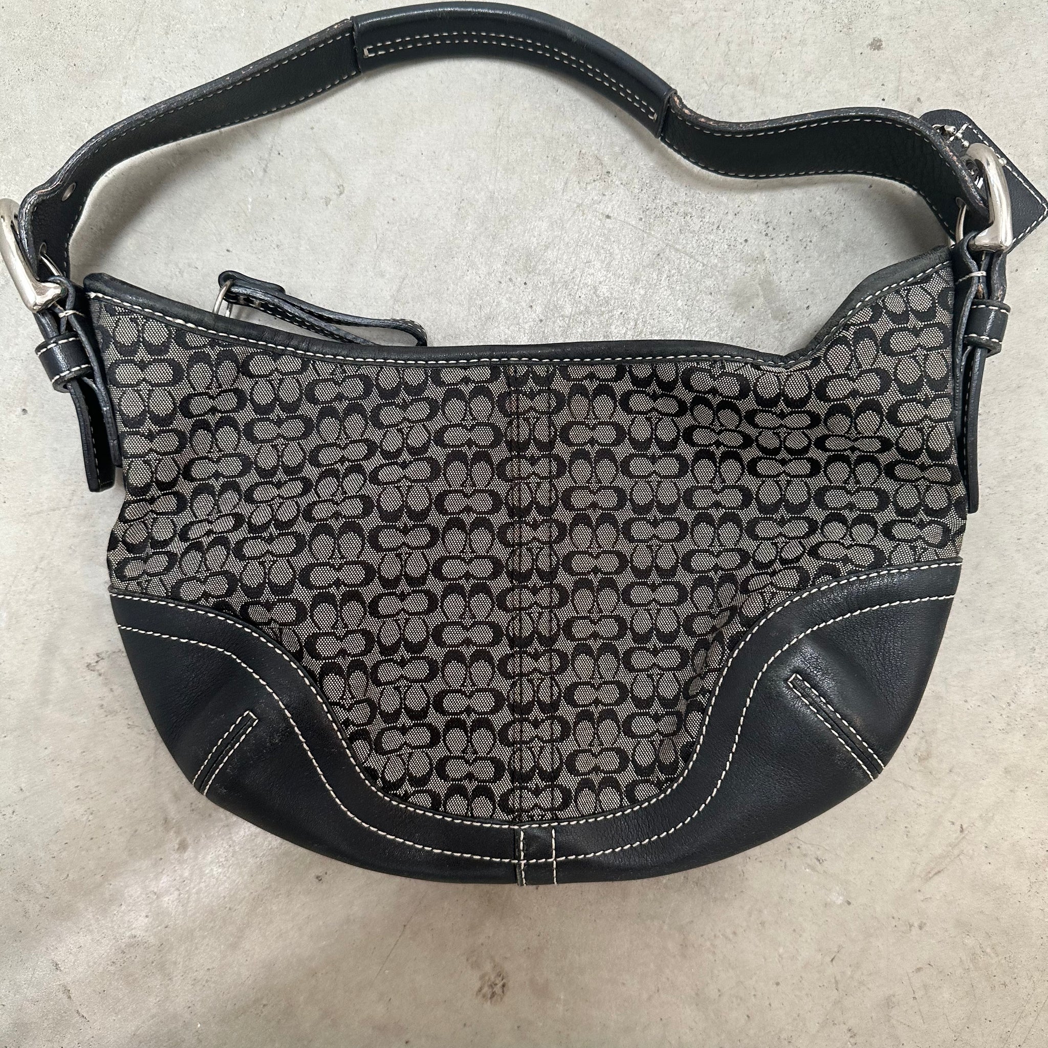 Coach Logo Print Shoulder Bag