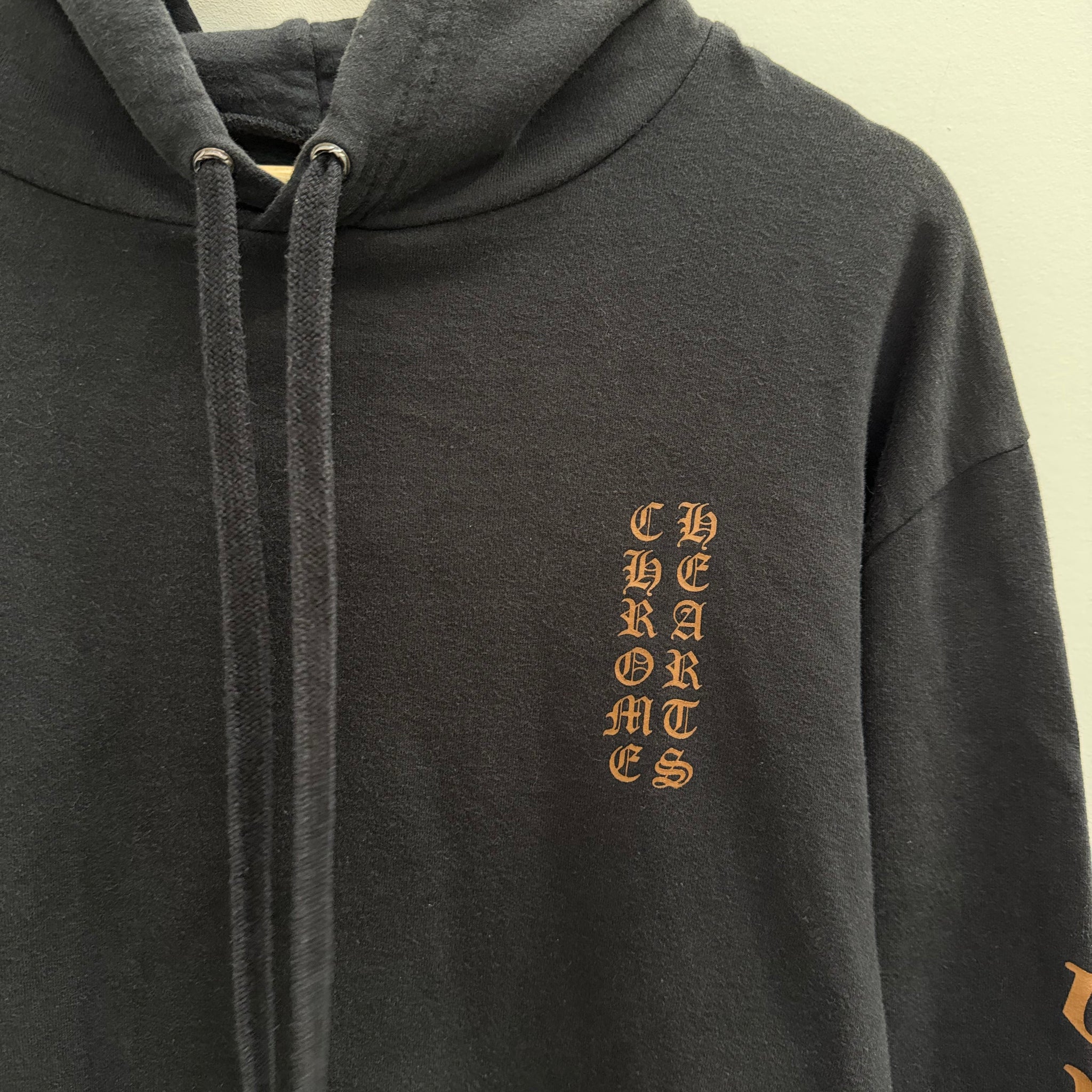 Chrome Hearts Vertical Logo Hoodie Black/Brown (Size M)