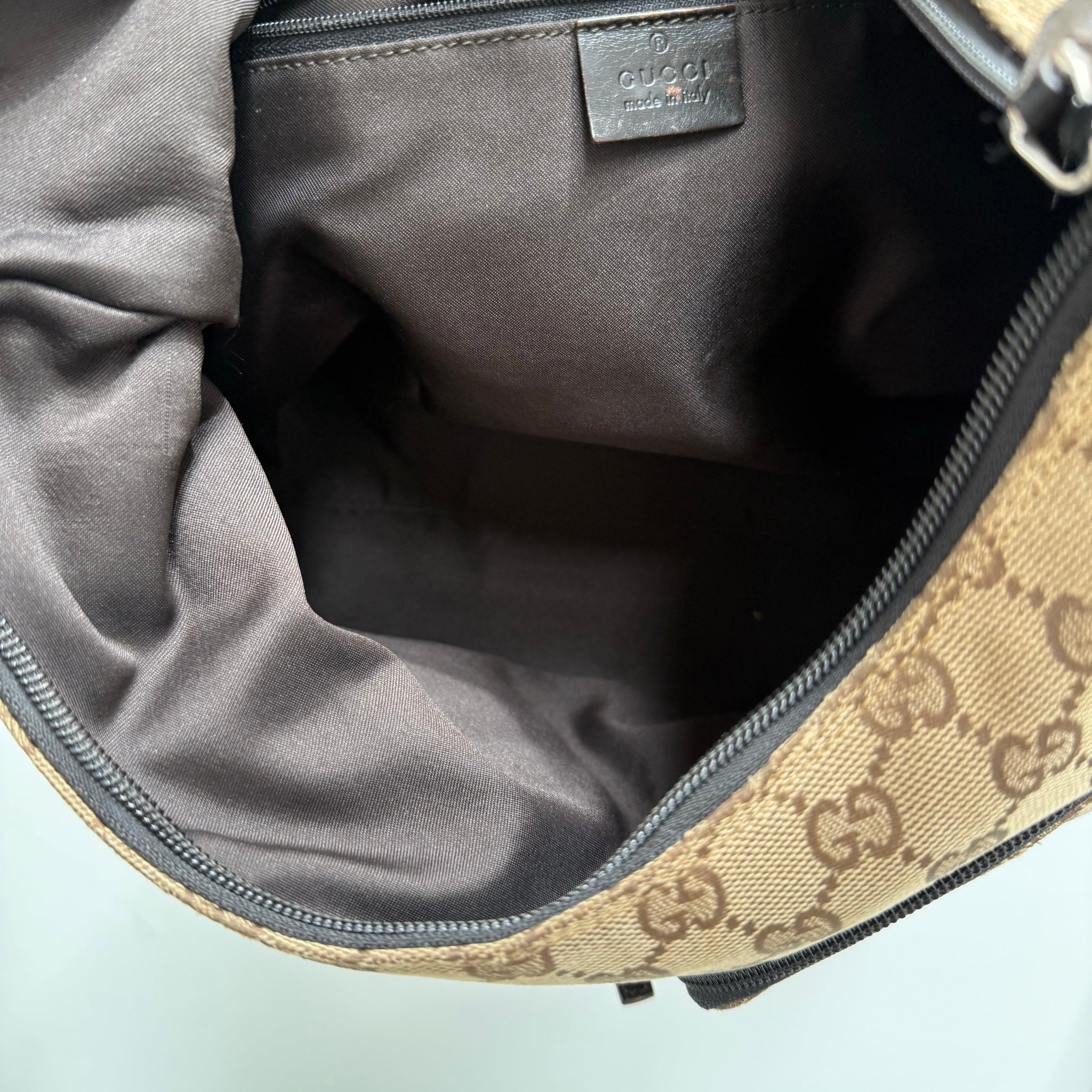Gucci Brown GG Canvas Shoulder Bag Beige