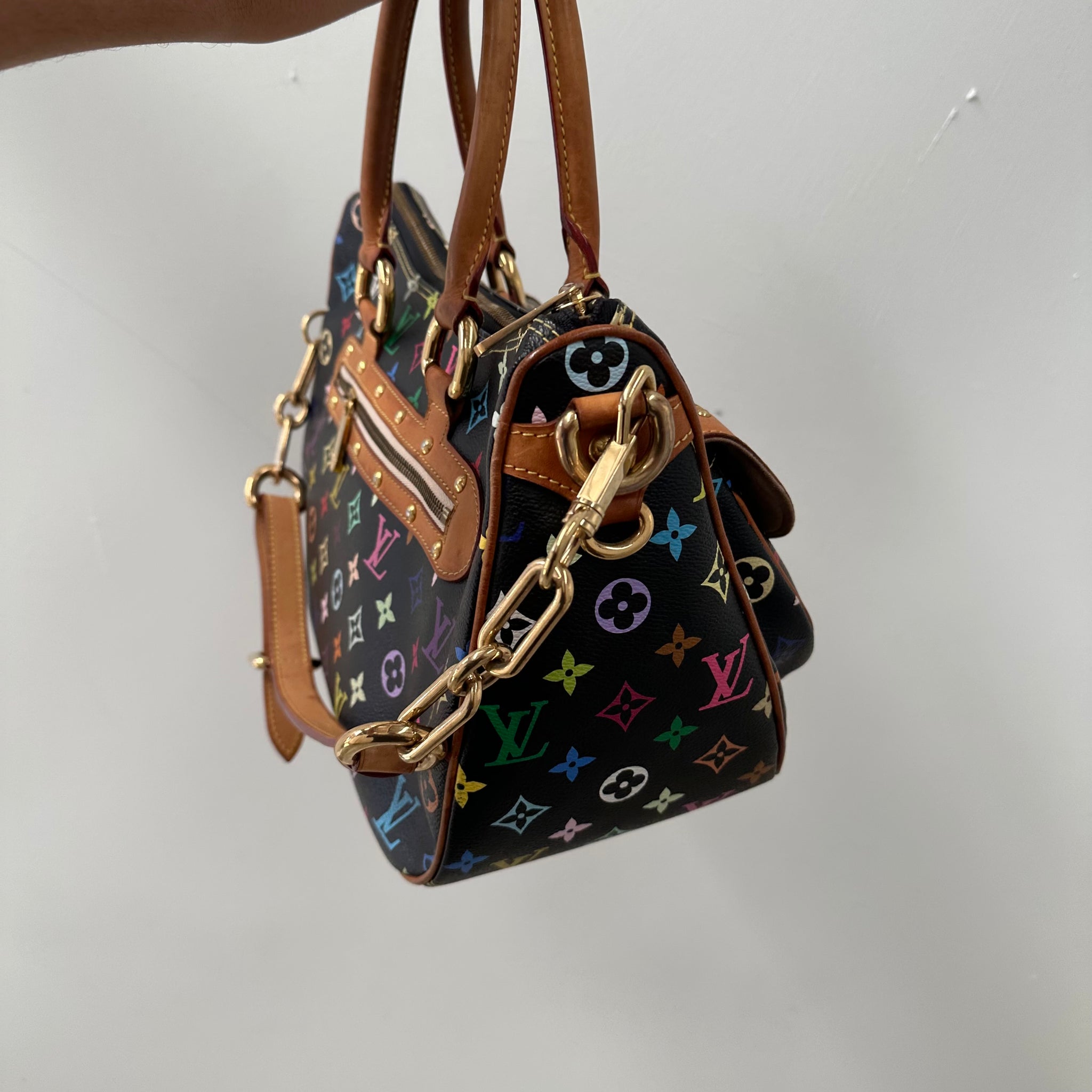 Louis Vuitton Takashi Murakami Multicolour Rita Shoulder Bag Black