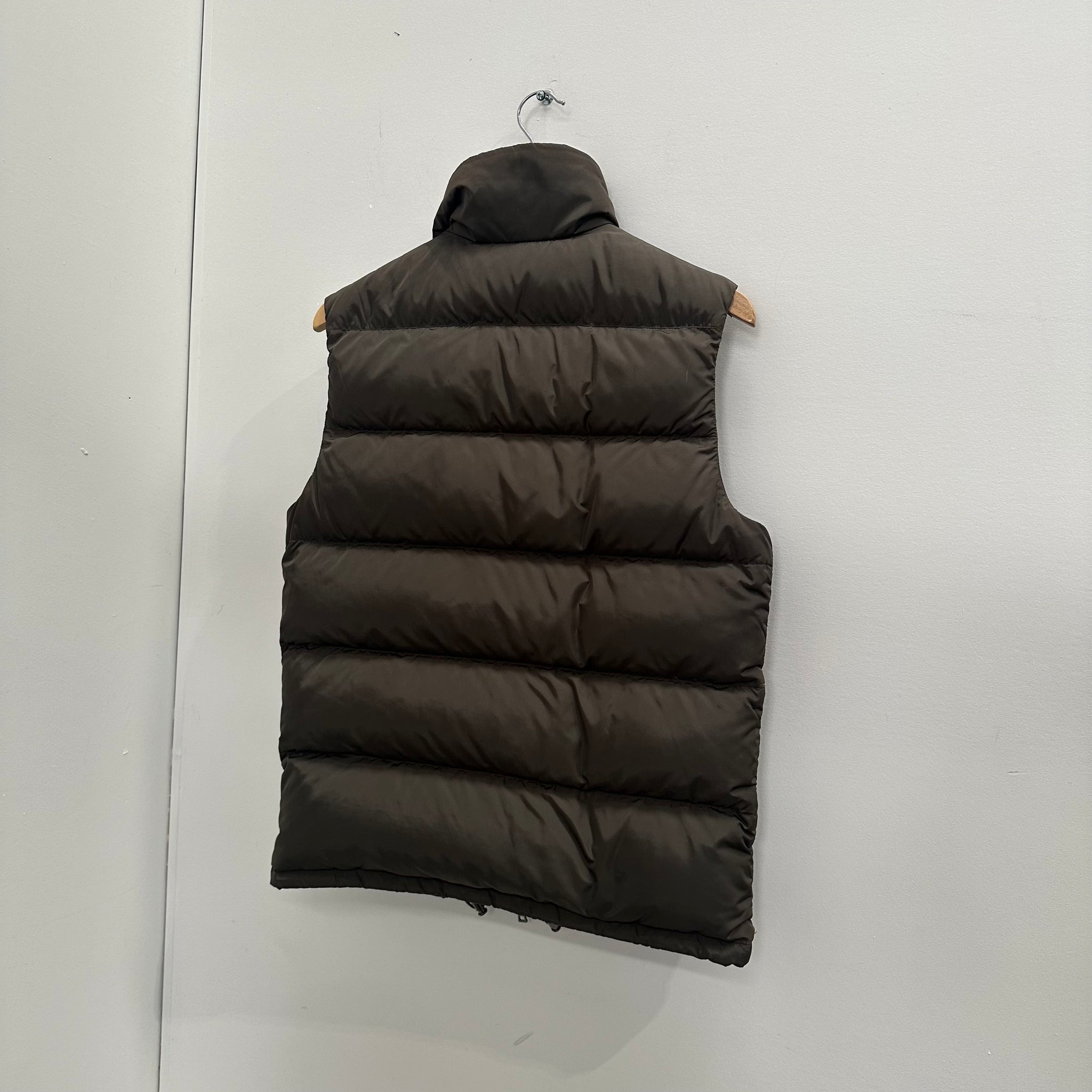 Prada Olive Green Nylon Logo Vest (fits S-M)