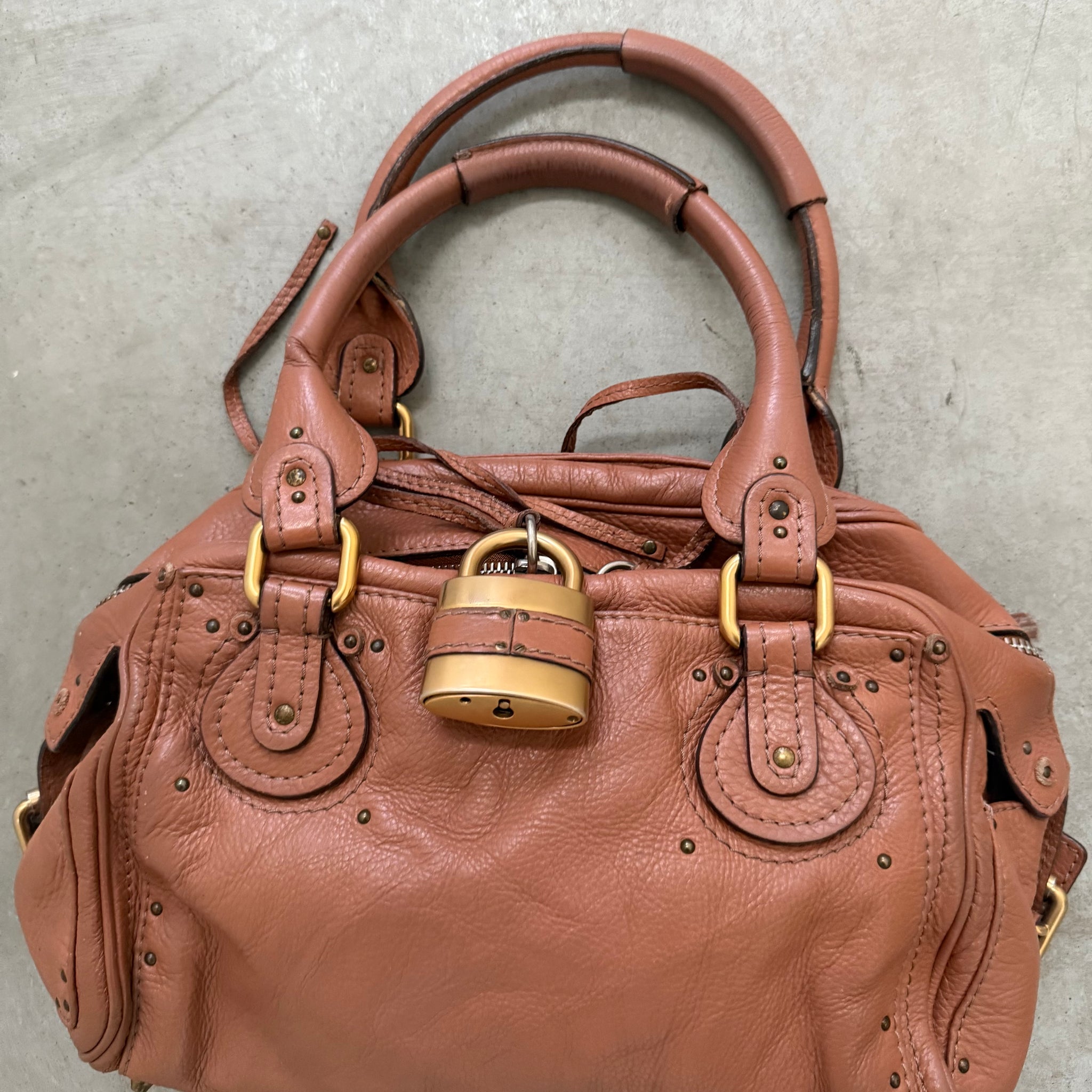 Chloe Paddington Shoulder Bag Brown Leather