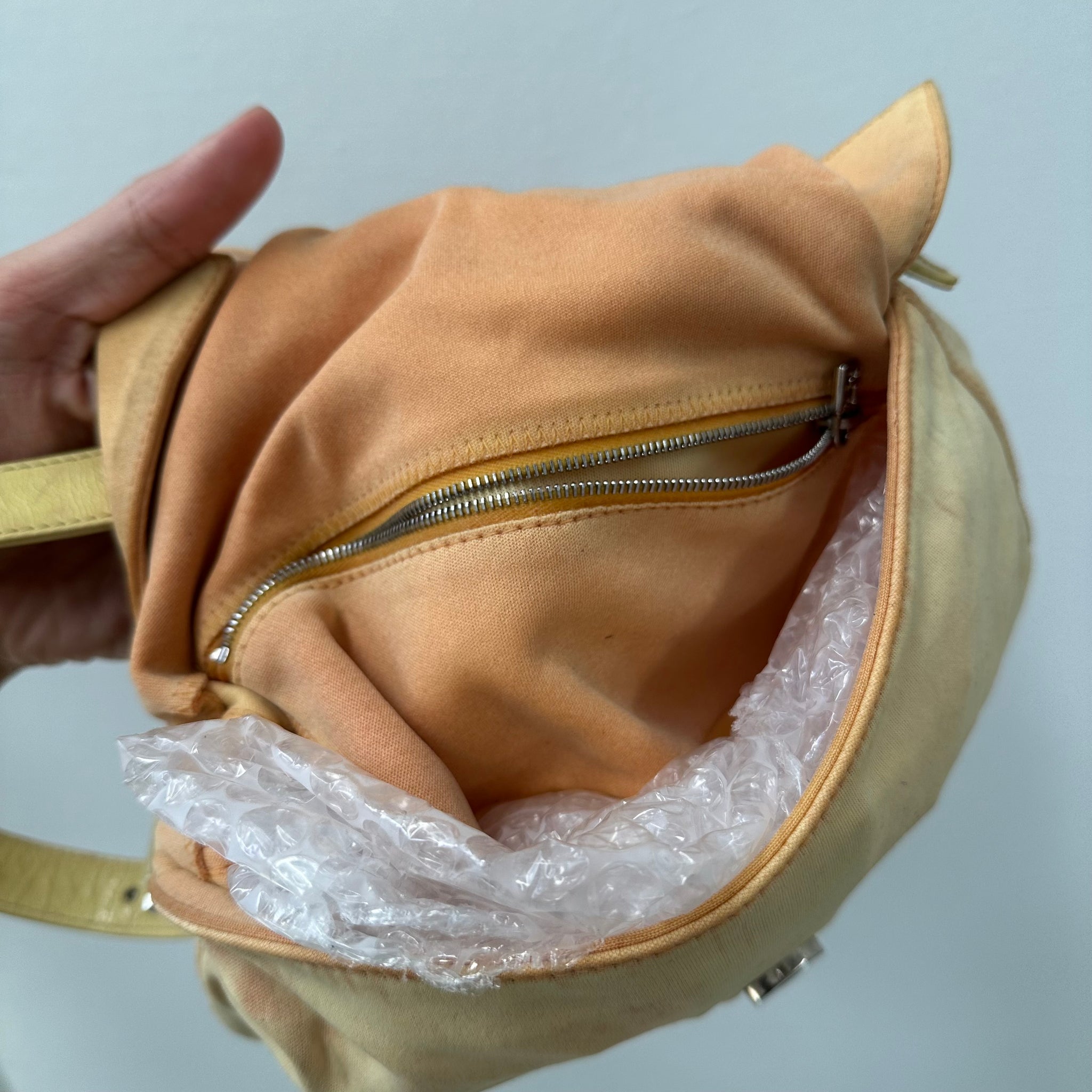 Fendi Baguette Yellow Shoulder Bag