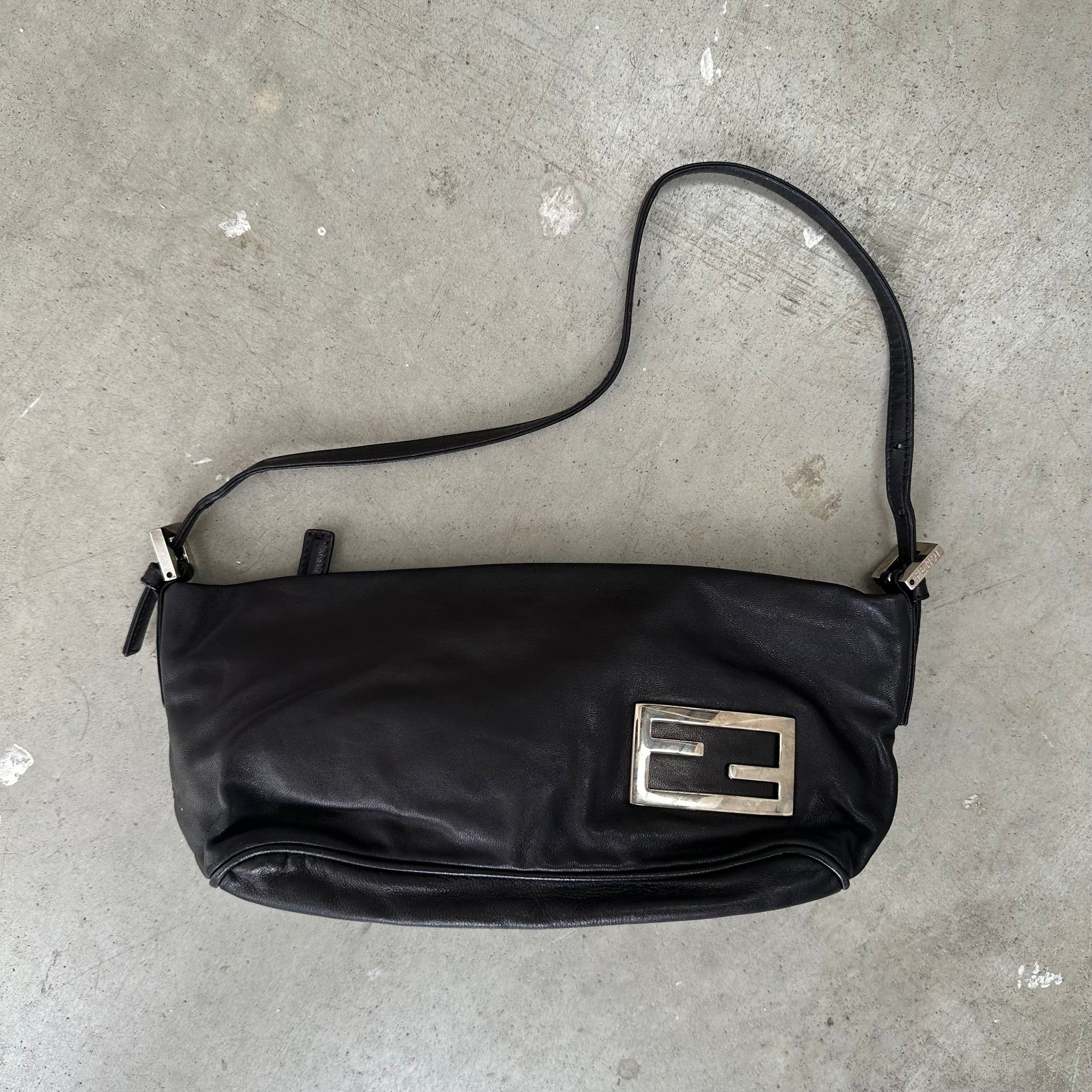 Fendi Black Leather Mini Pochette