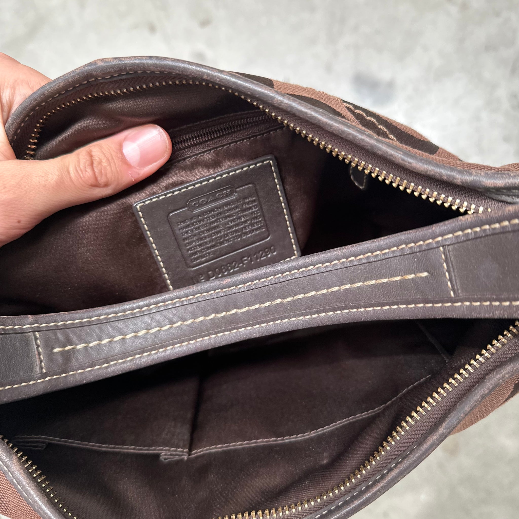 Coach Signature Ergo Hobo Shoulder Bag Brown