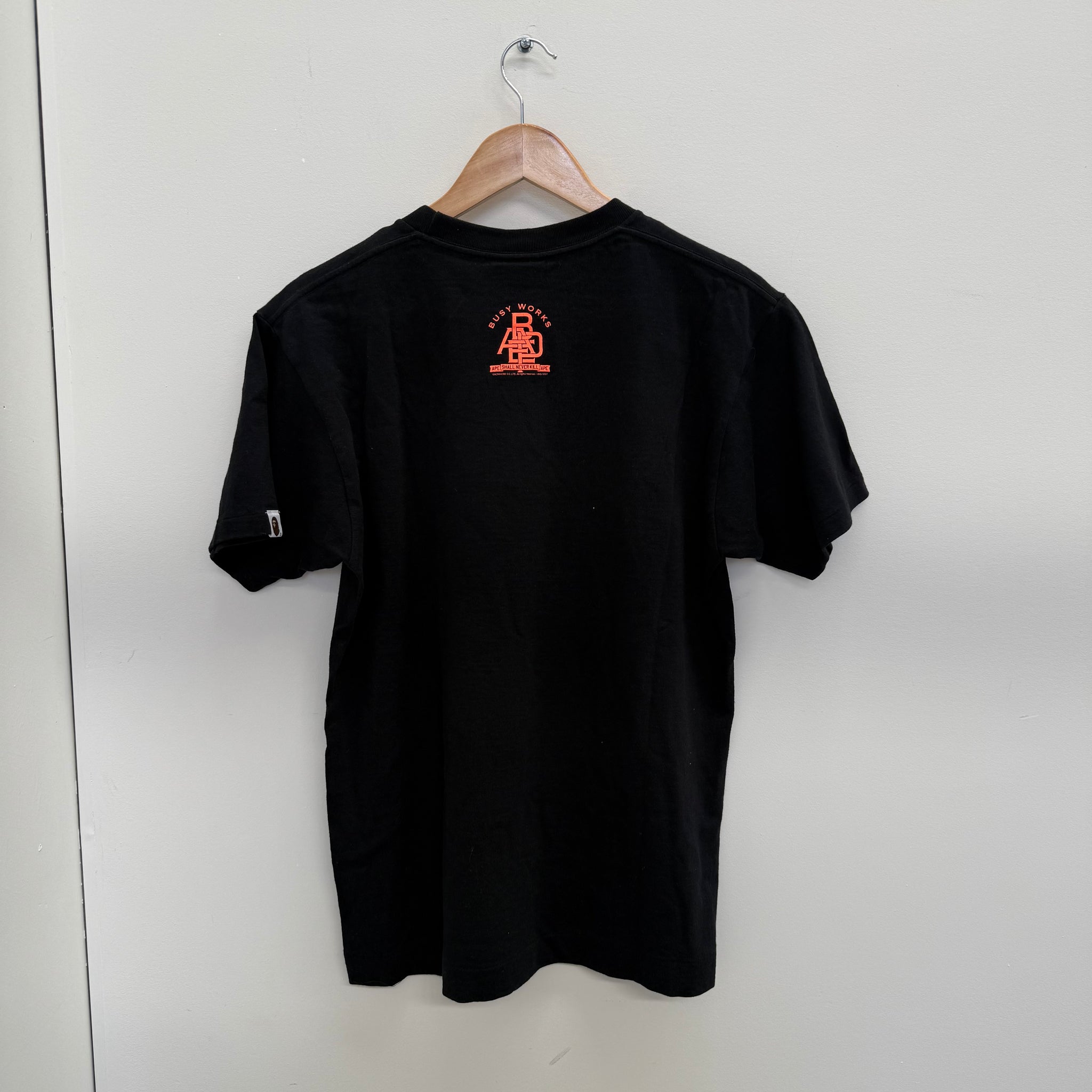 A Bathing Ape Bape Sta Orange Front Logo T Shirt (Size M)