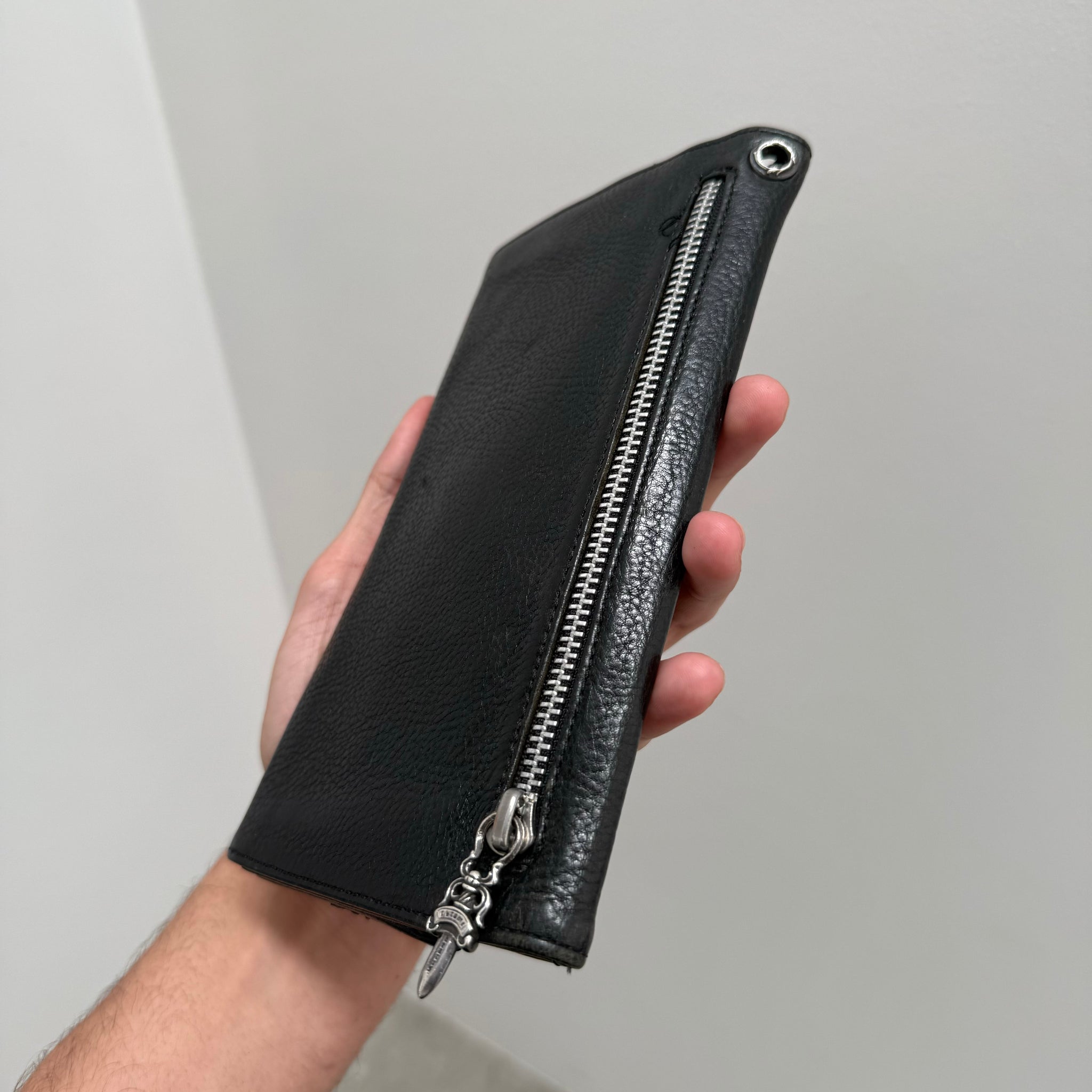 Chrome Hearts Double Button Snap Wallet Black