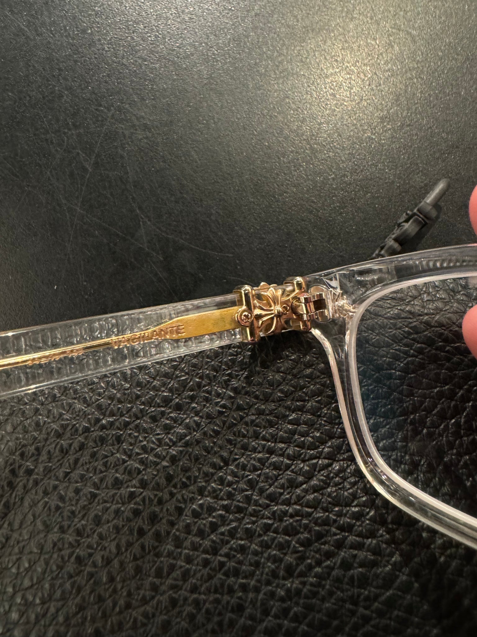Chrome Hearts Vagilante Clear/Gold Glasses