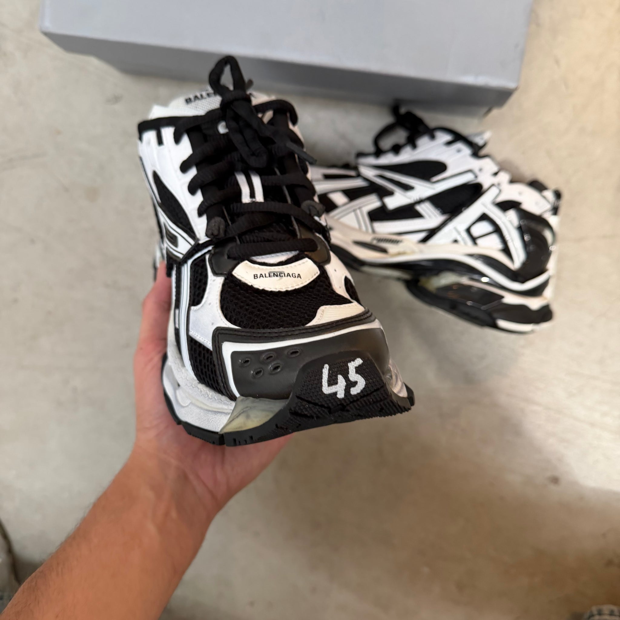 Balenciaga Black White Runner Sneaker (EU44/US11)