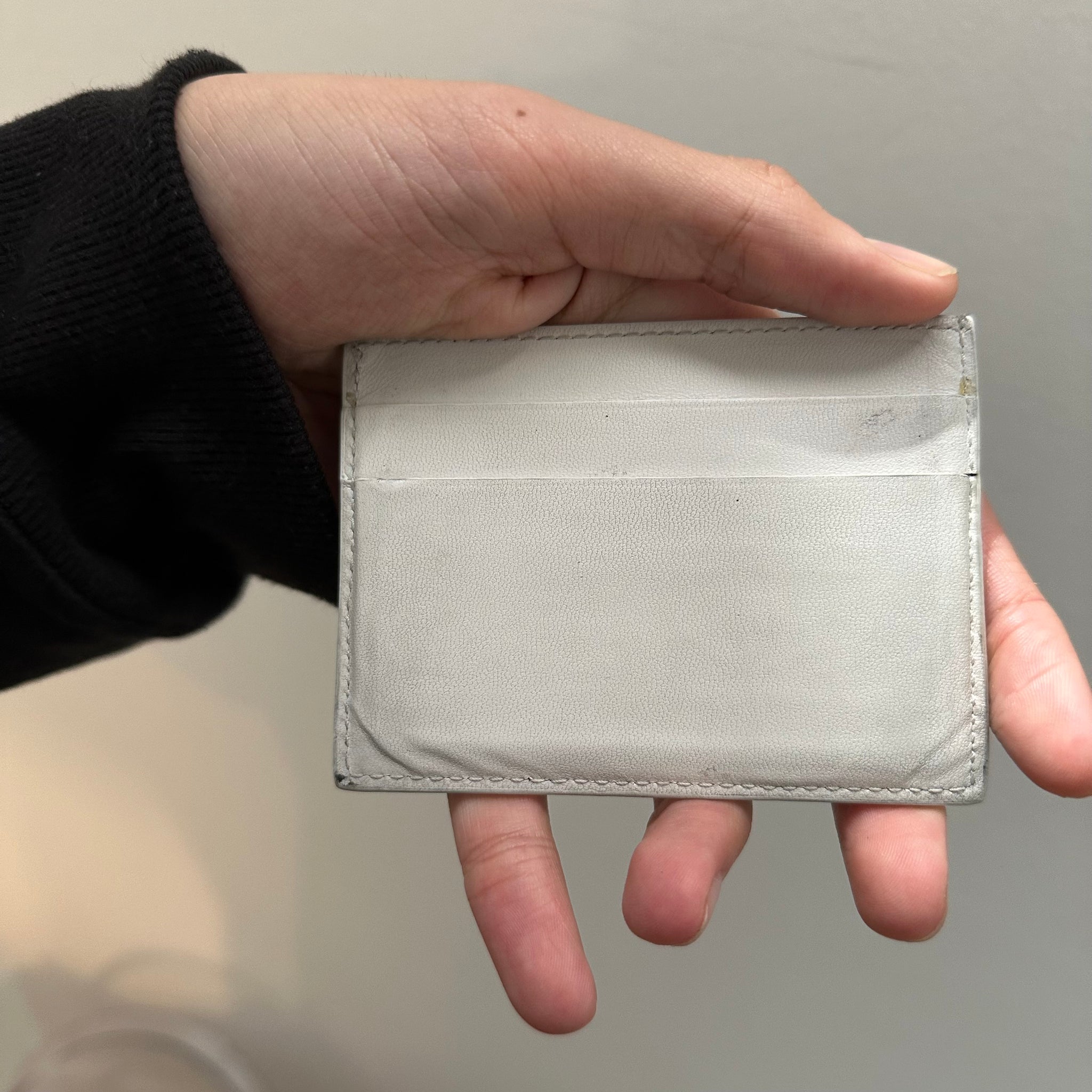 Balenciaga White Logo Card Holder