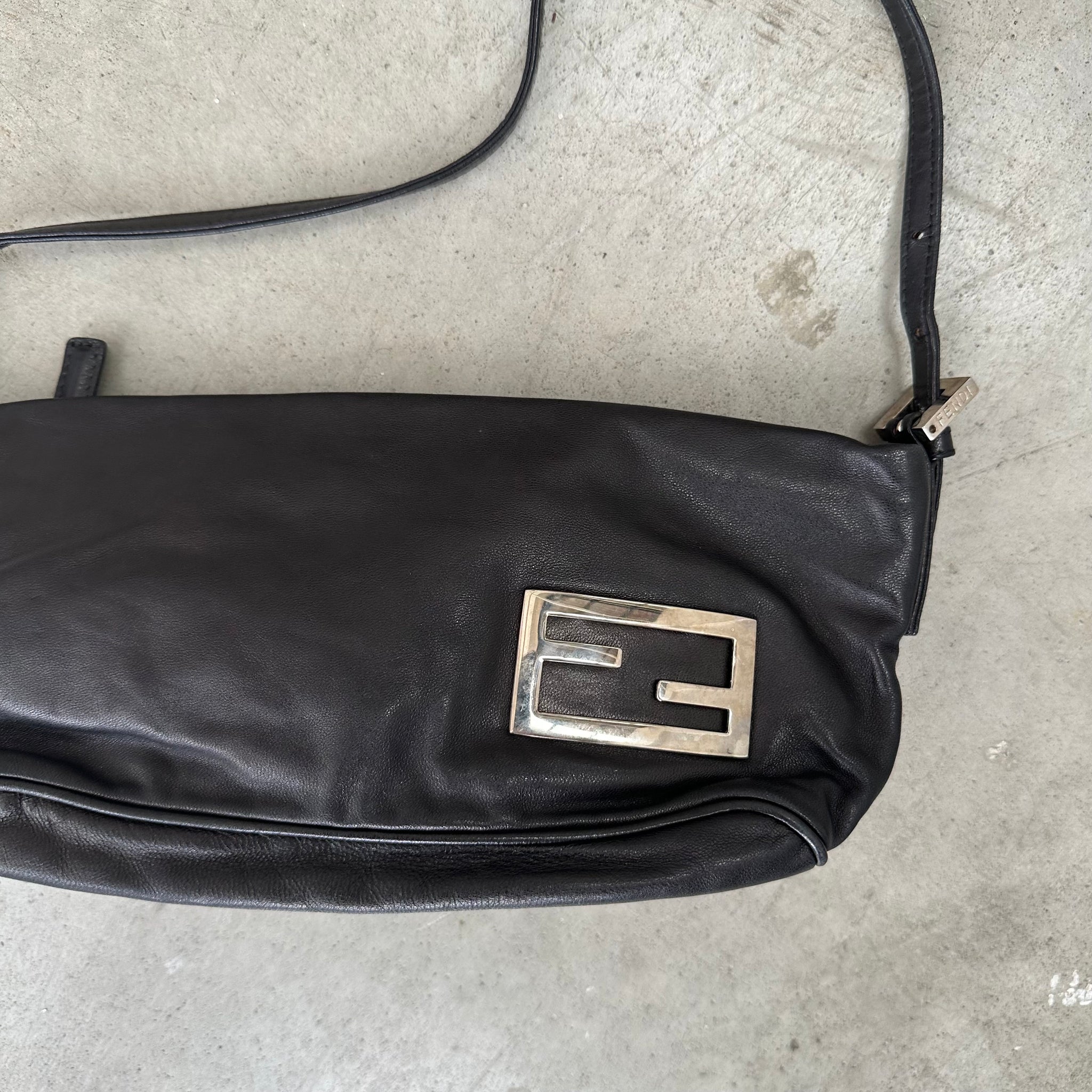 Fendi Black Leather Mini Pochette