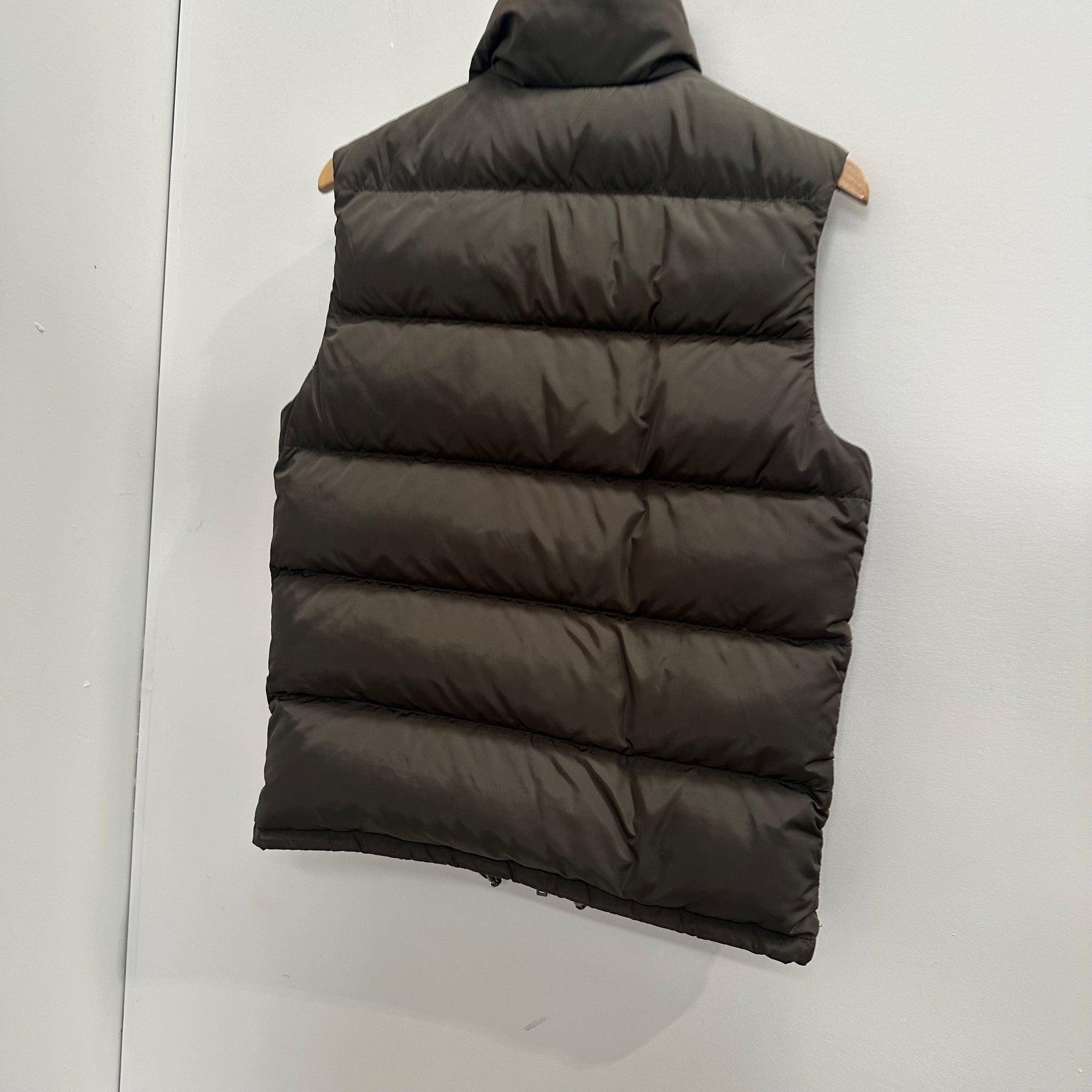 Prada Olive Green Nylon Logo Vest (fits S-M)