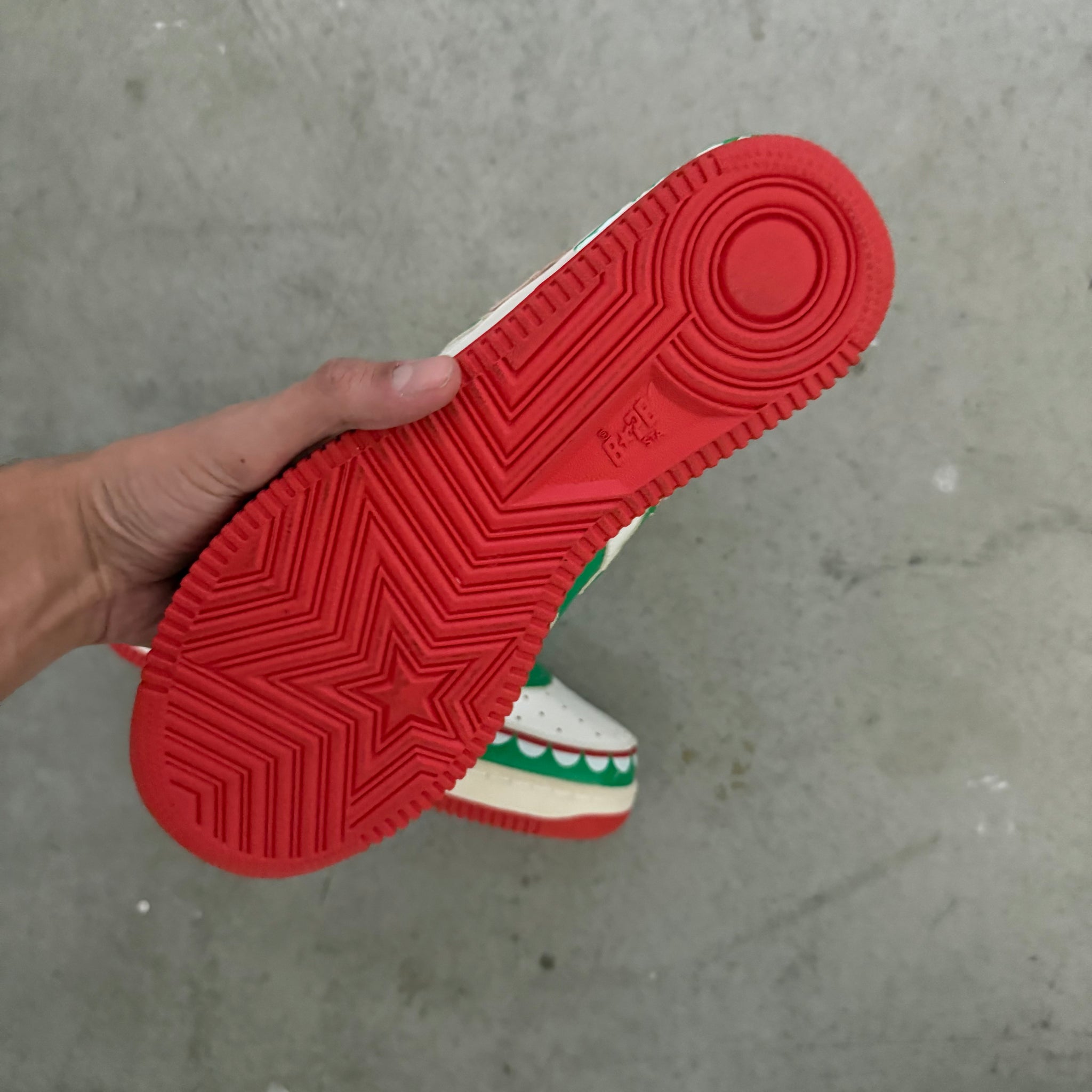 A Bathing Ape Bape Sta Low Kaws Chompers Red Green (US10)