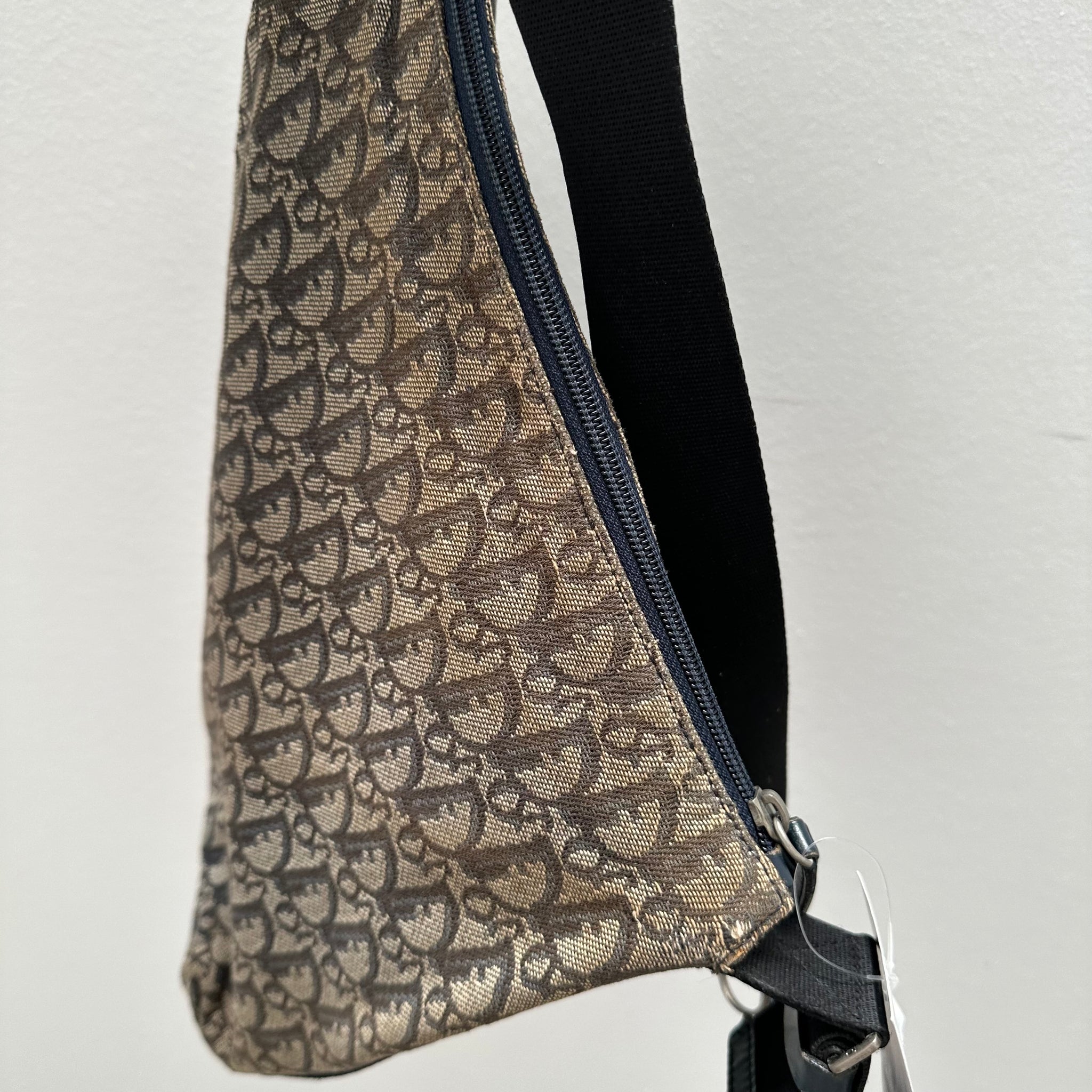 Dior Canvas and Leather Crossbody Messenger Bag