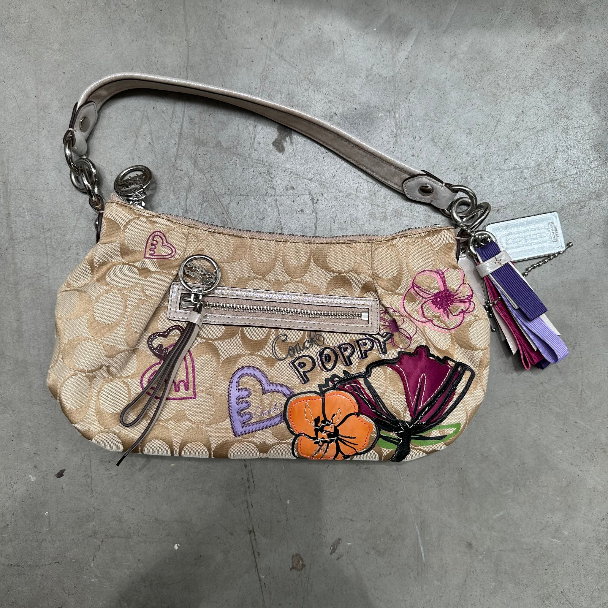バッグ Coach 2way POPPY Shoulder Bag Signature Coach | Signature Poppy 2Way Shoulder Bag | Preloved