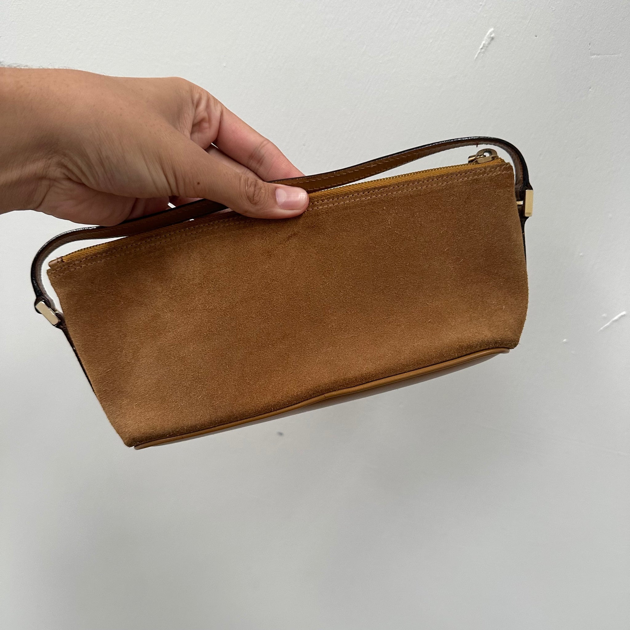 Gucci Brown Suede Boat Pochette
