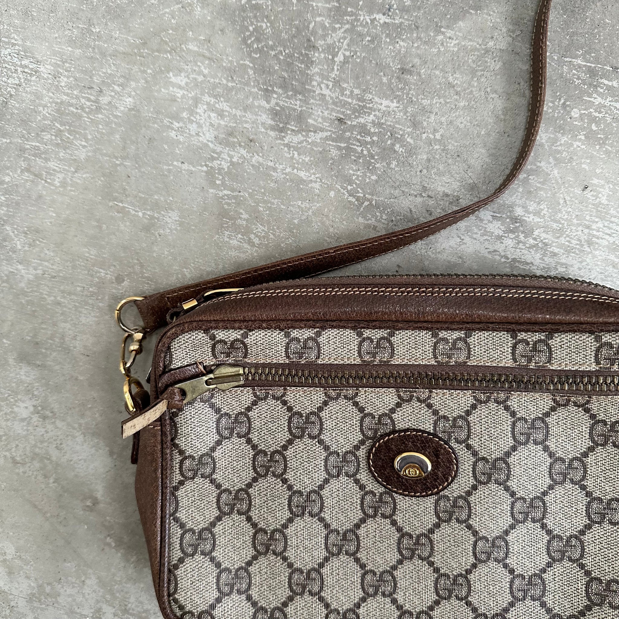 Gucci GG Monogram PVC Supreme Shoulder Bag