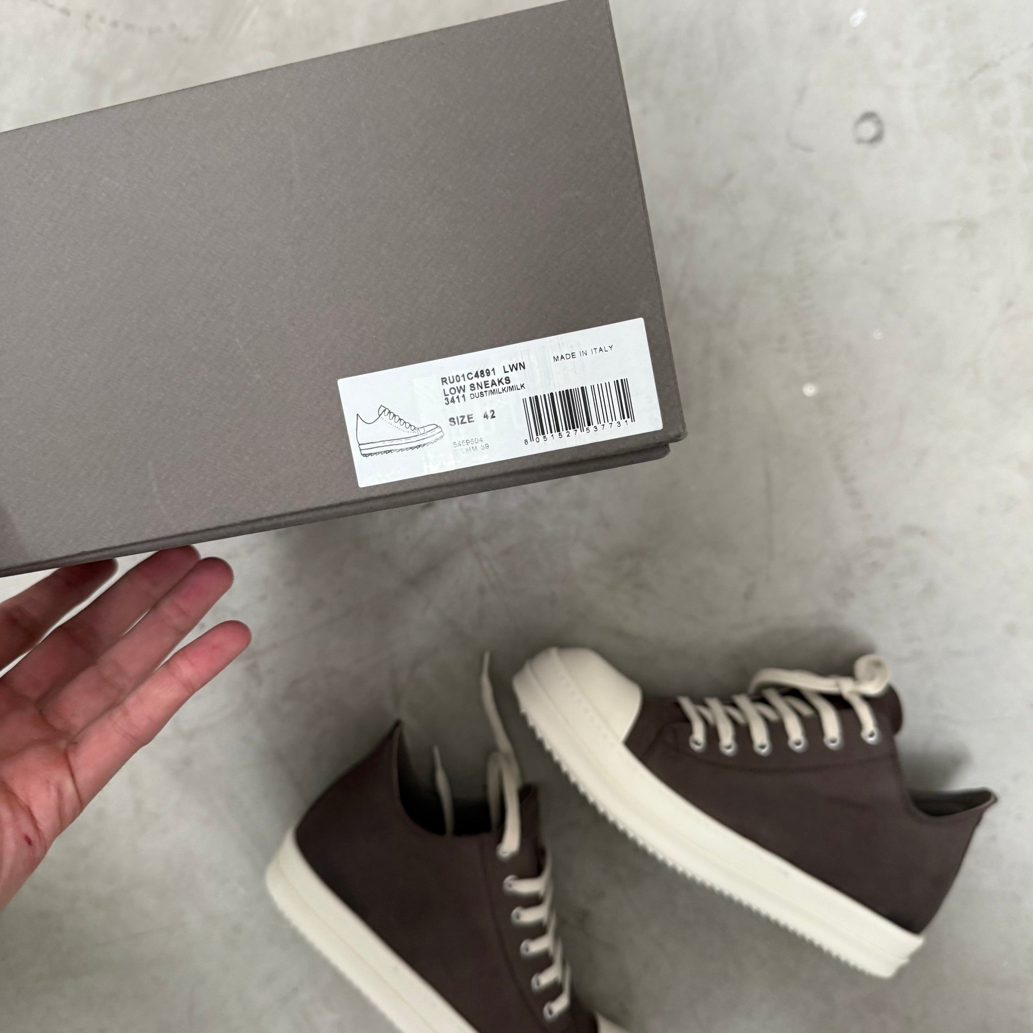Rick Owens Ramone EDFU Low Brown (Size 42/ US9)