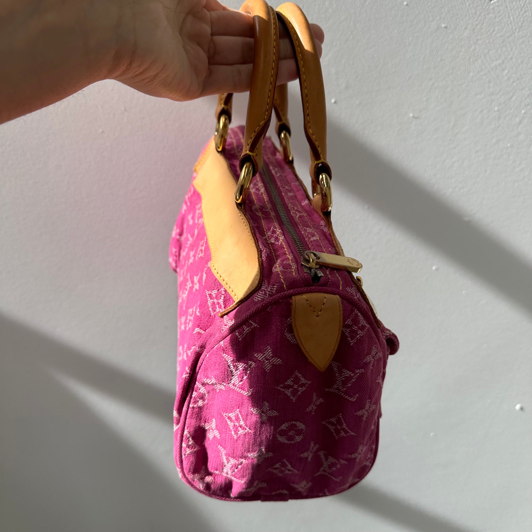 Louis Vuitton Pink Denim Monogram Denim Neo Speedy Bag
