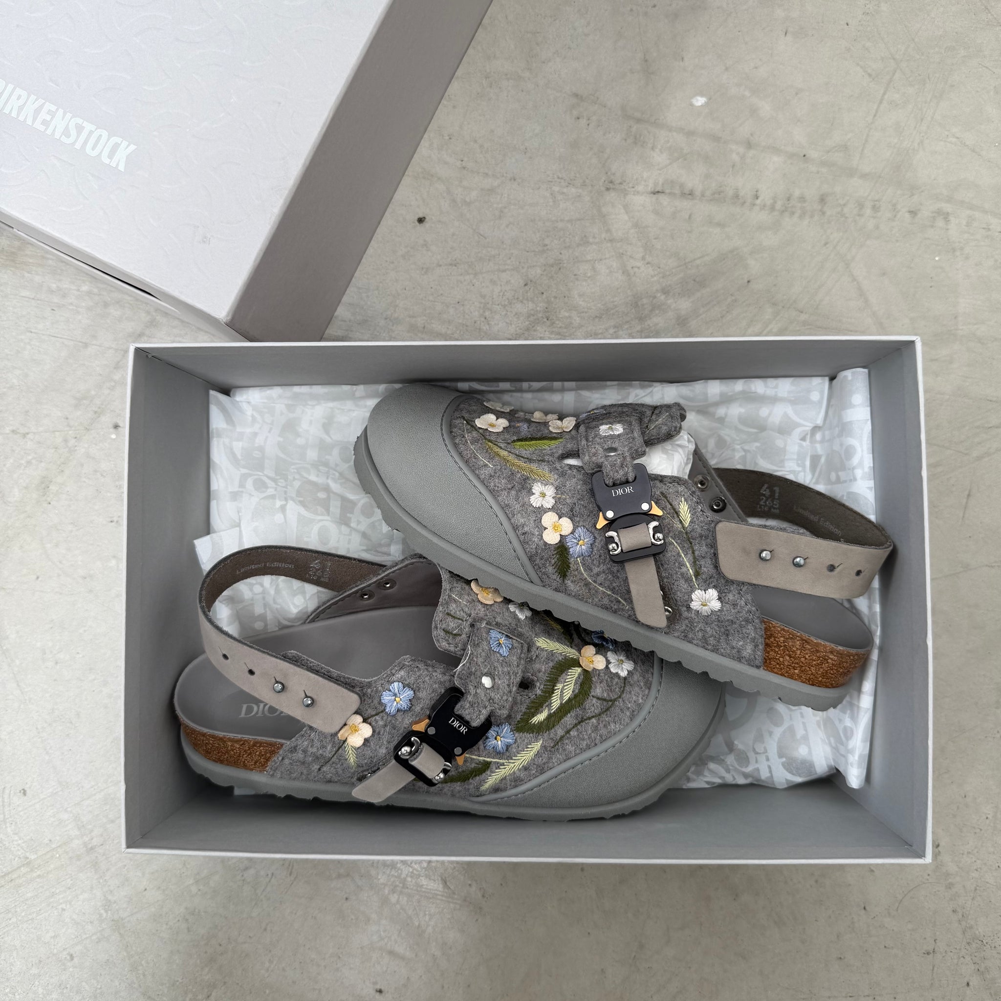 Dior by Birkenstock Mule with Flowers (Size 41)