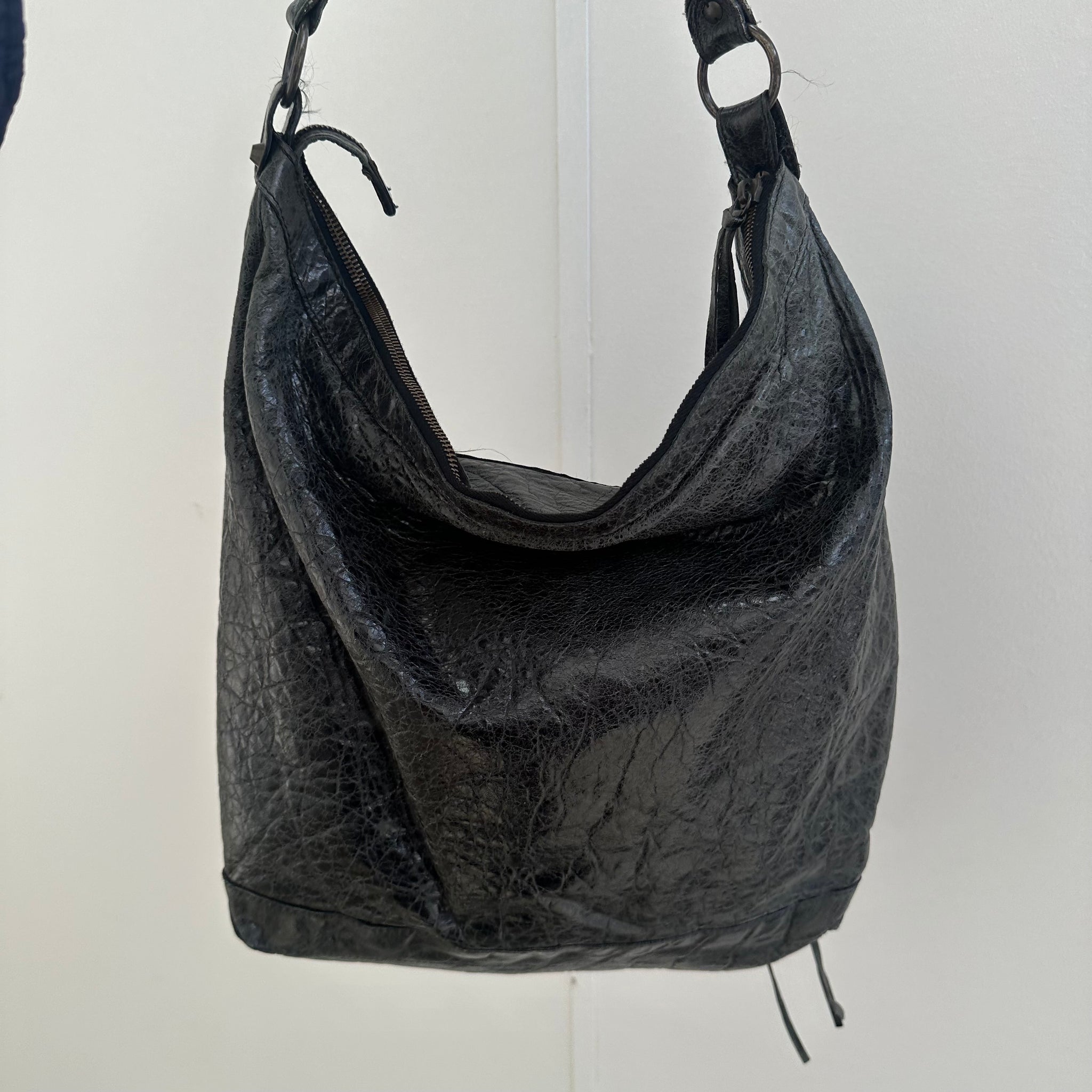 Balenciaga The Day Editors Shoulder Bag Black