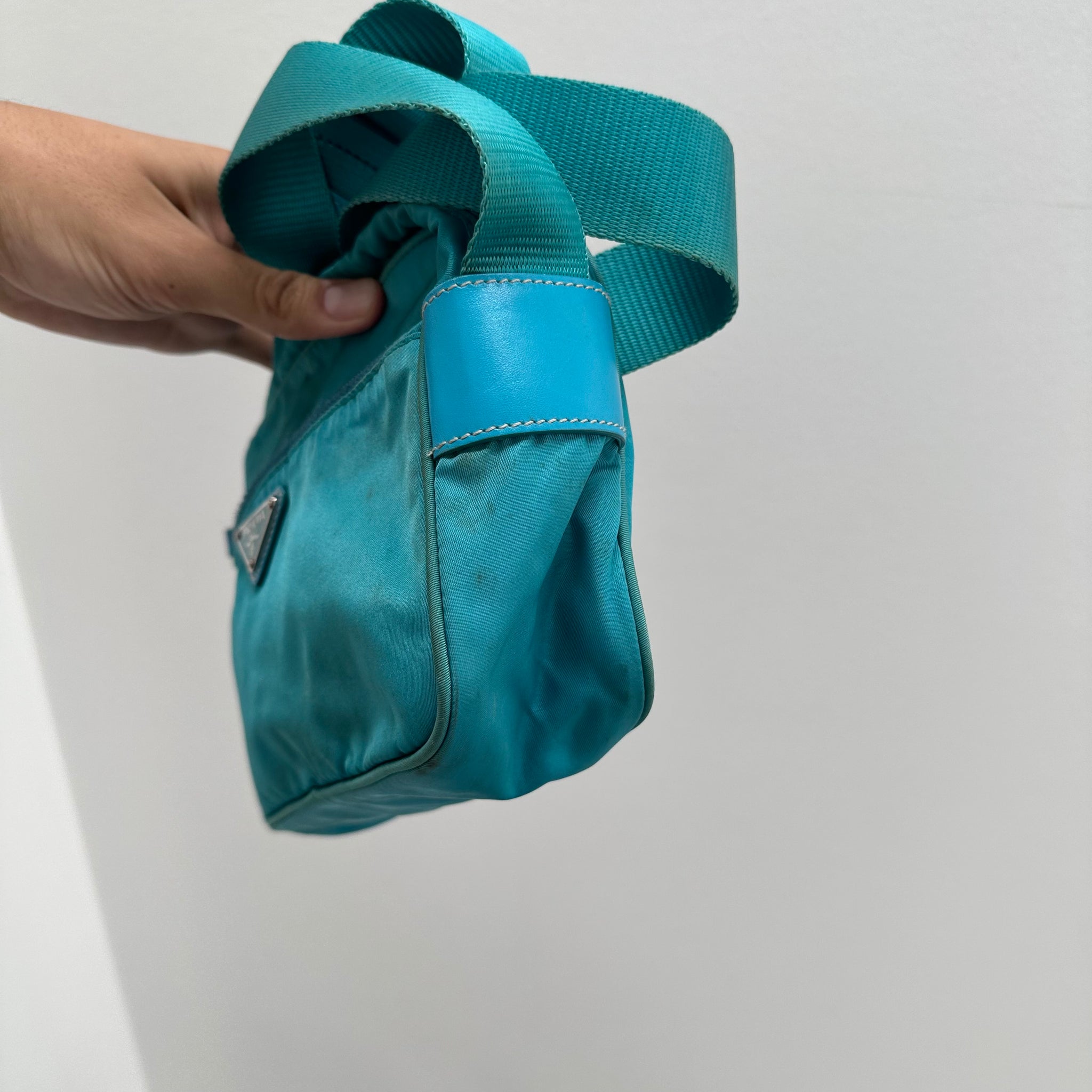Prada Blue Messenger / Crossbody Bag