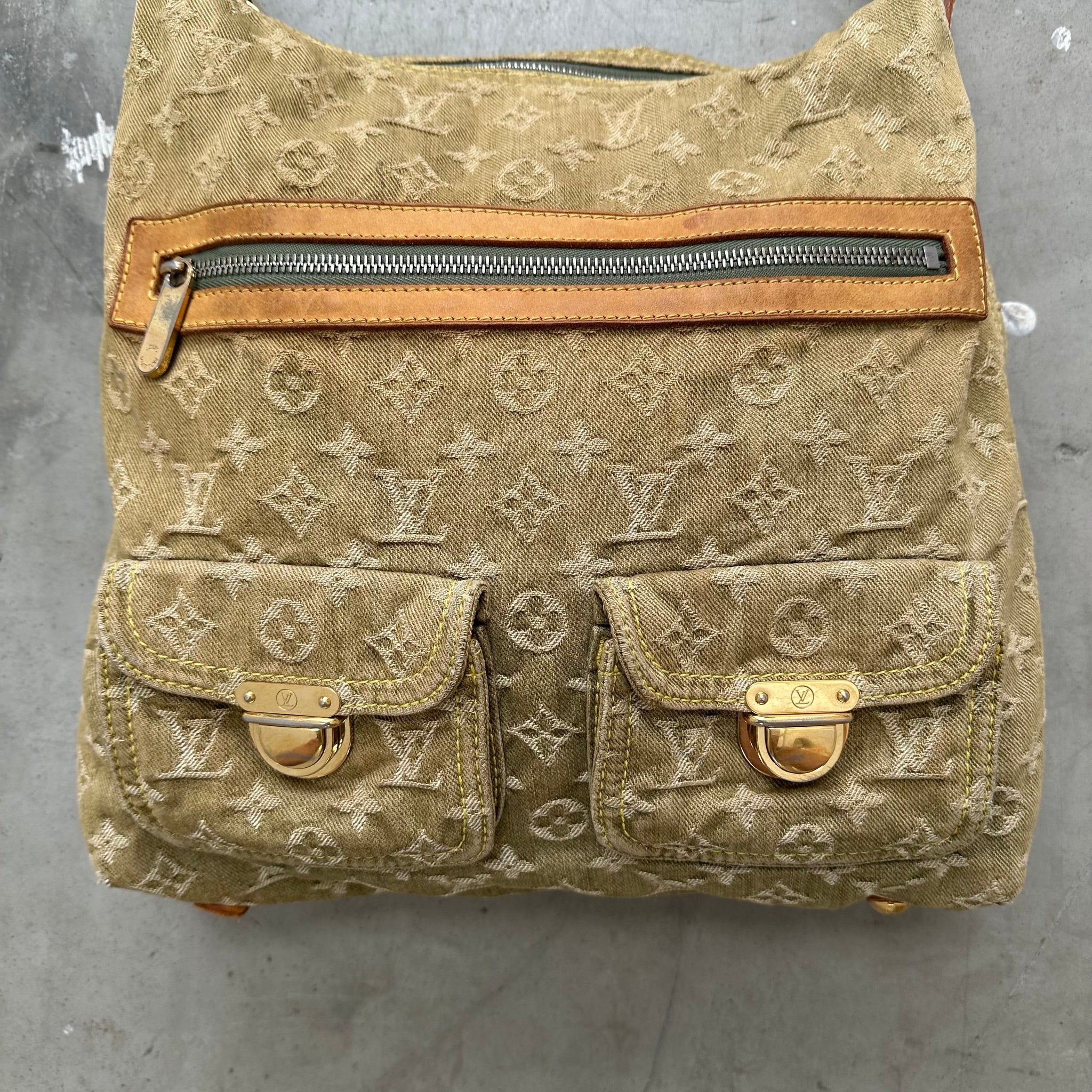Louis Vuitton Denim Baggy GM Lichen Green