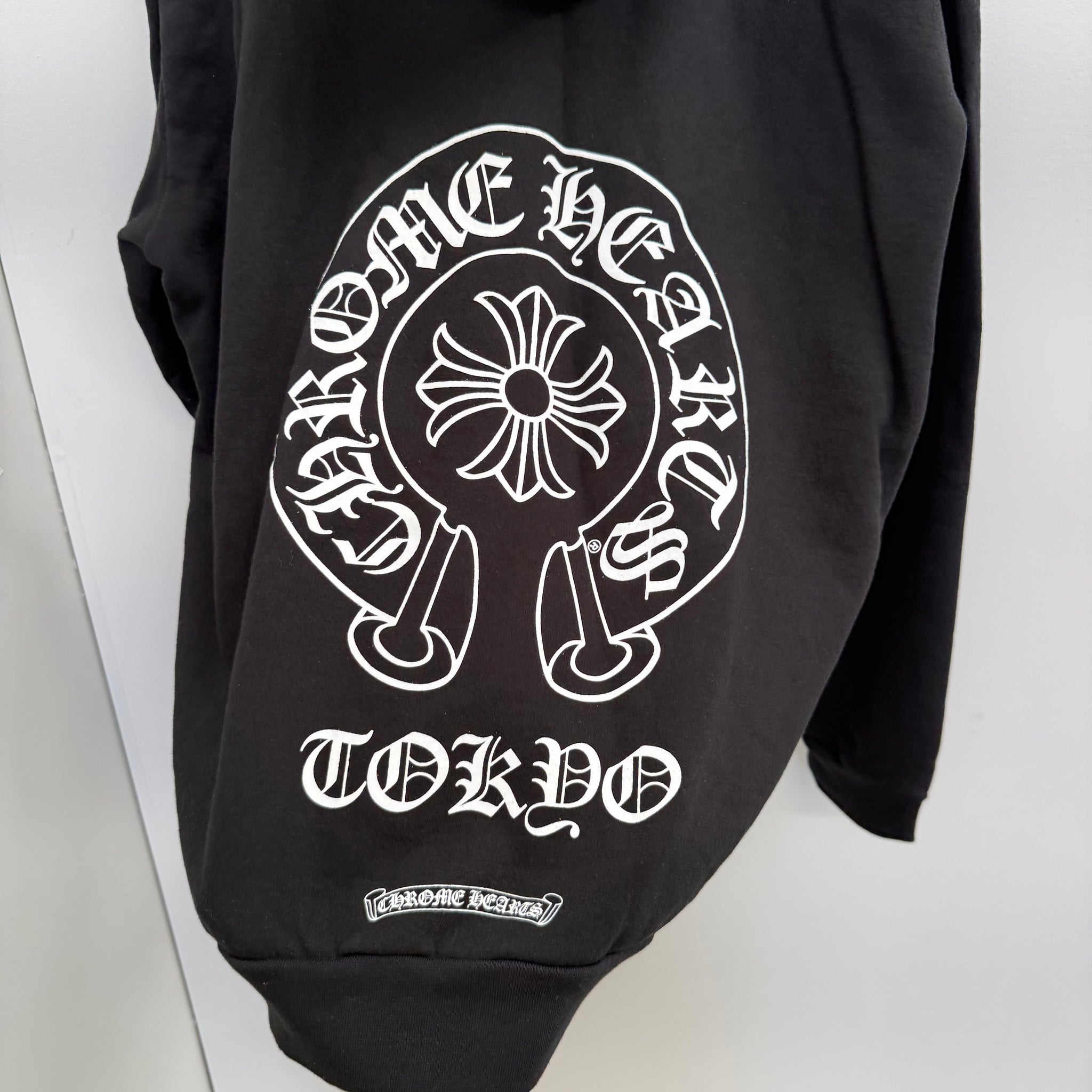 Chrome Hearts Tokyo Exclusive Horse Shoe Zip Up Hoodie 'Black' (Size XL)