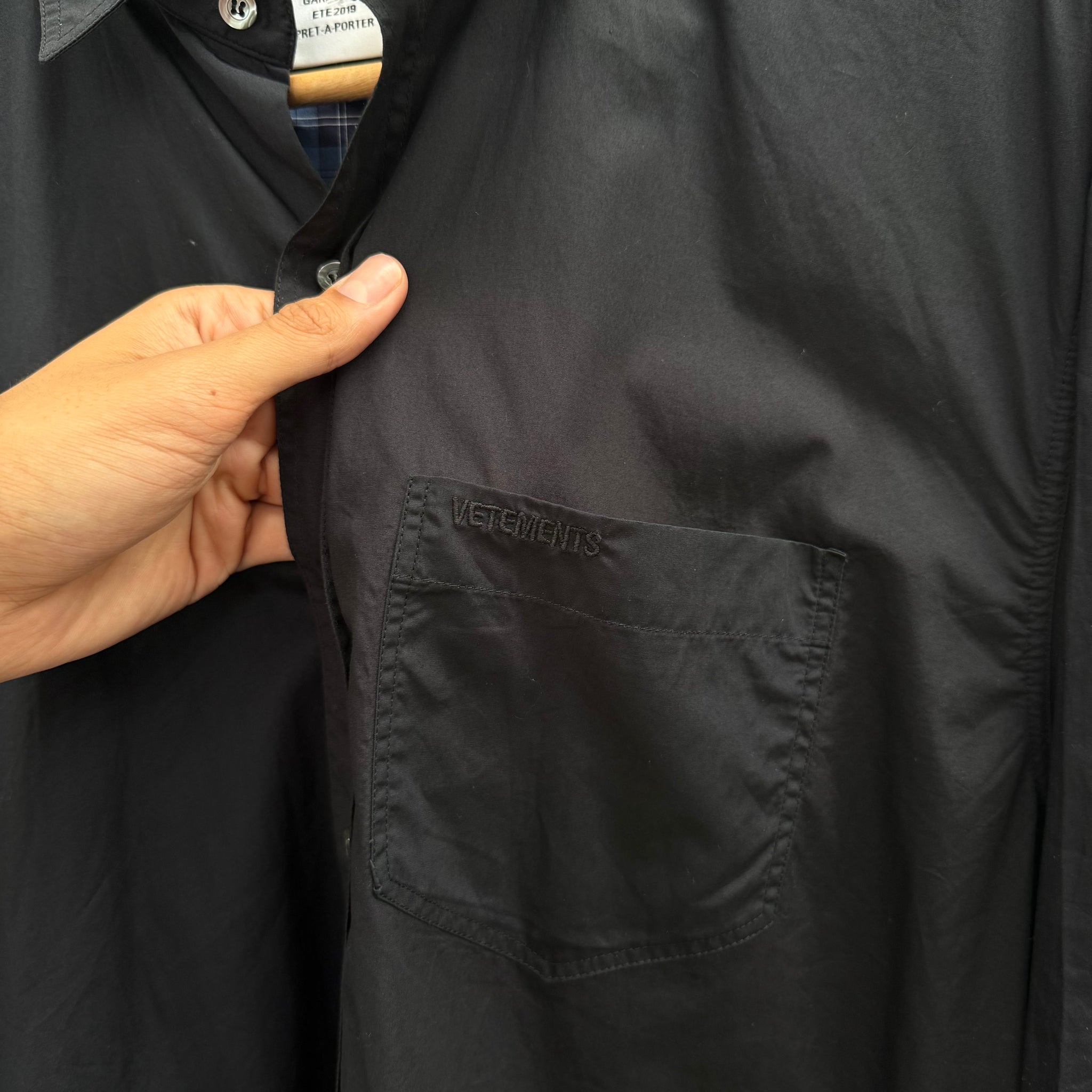 Vetements Oversized Deep Blue 2-in-1 Shirt (fits L)