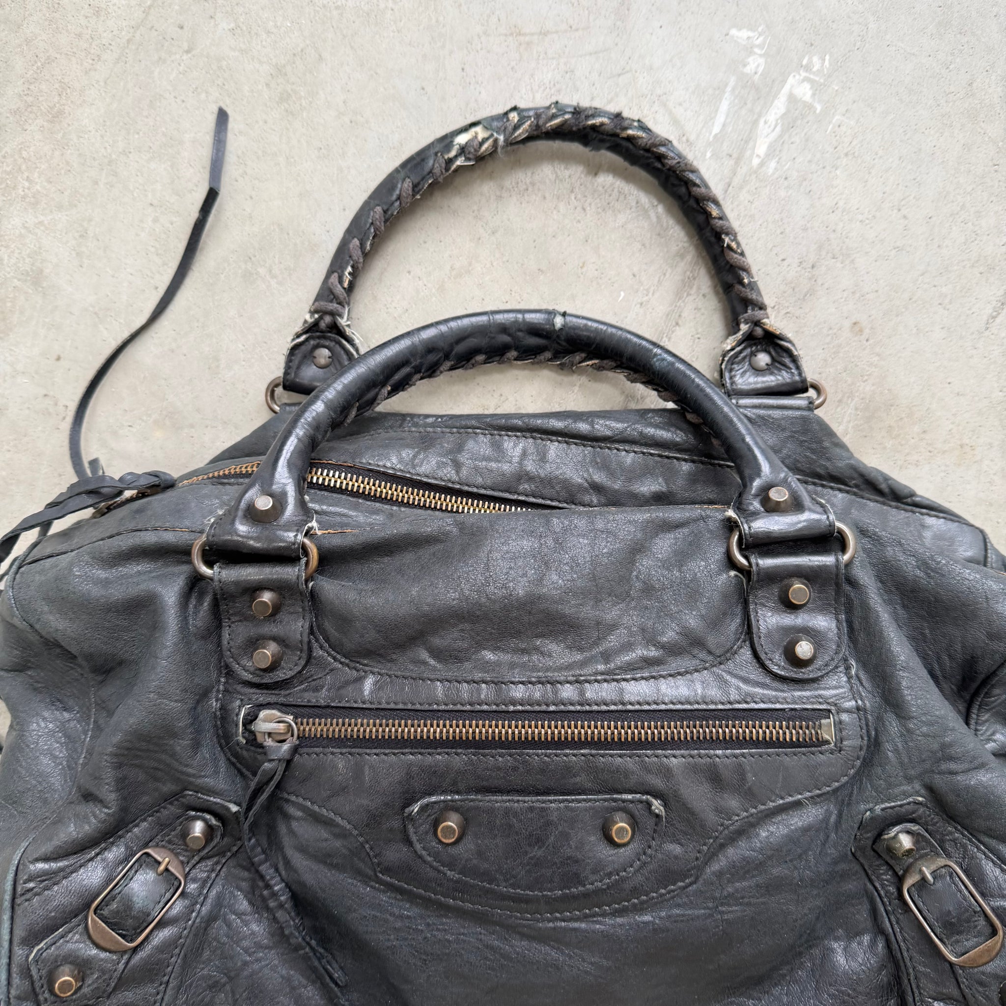 Balenciaga The Zizy Motorcycle Black Bag