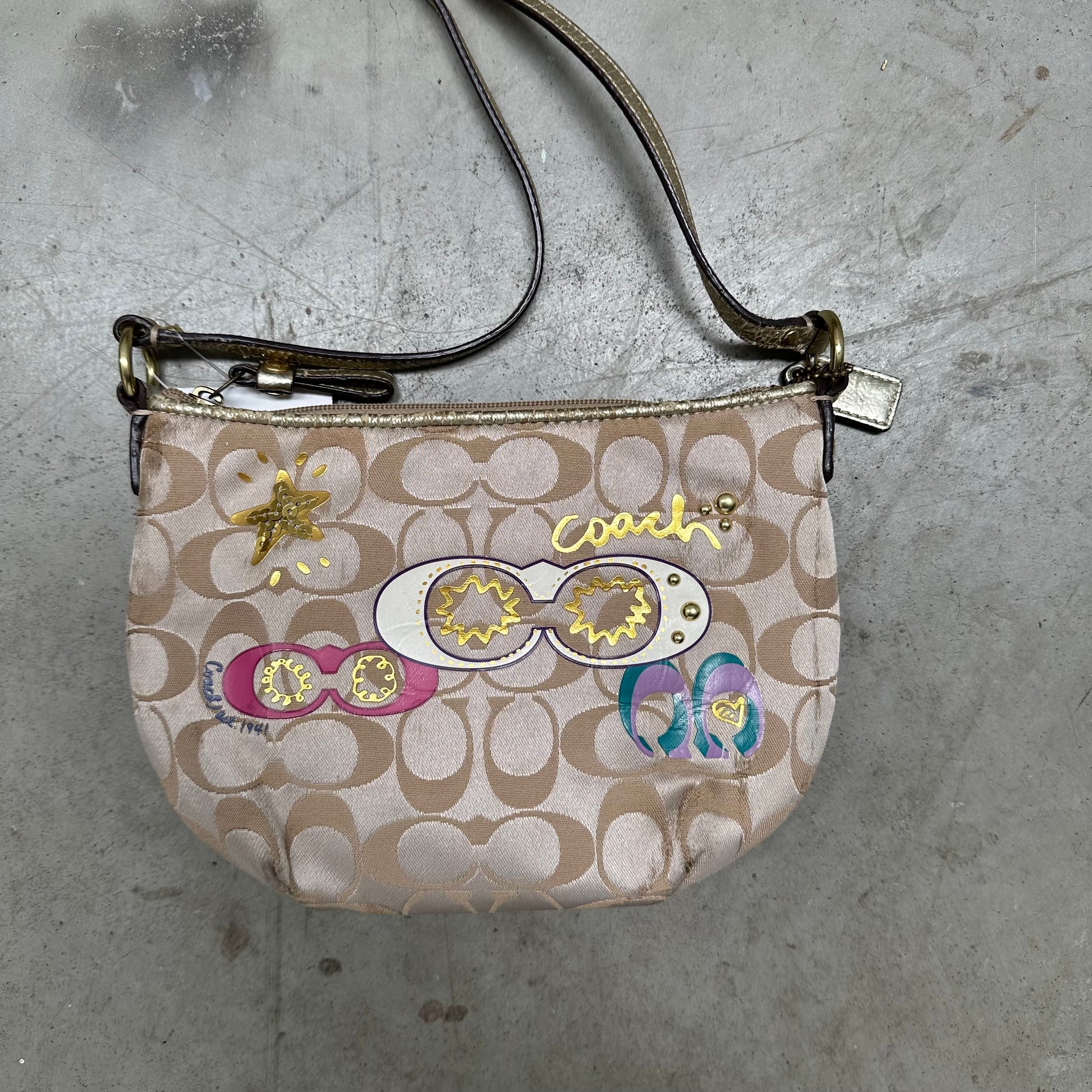 Coach Vintage Crossbody Bag with Colourful Detail