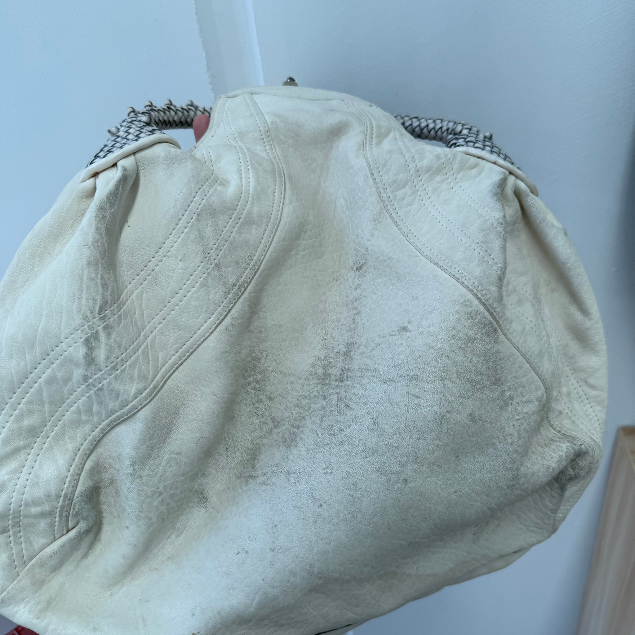 Fendi White Leather Spy Bag