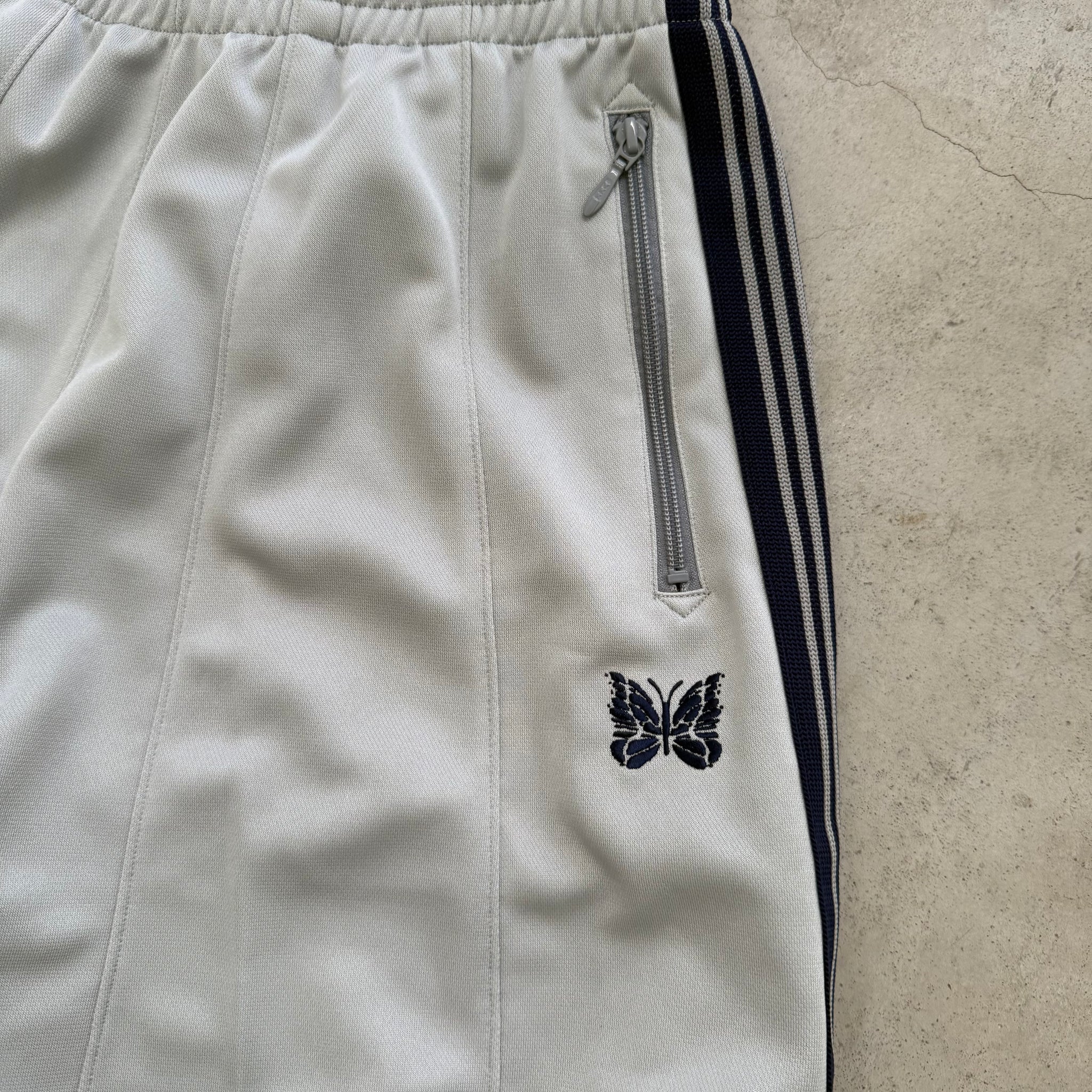 Needles HD Track Pants Poly Smooth Grey/Navy