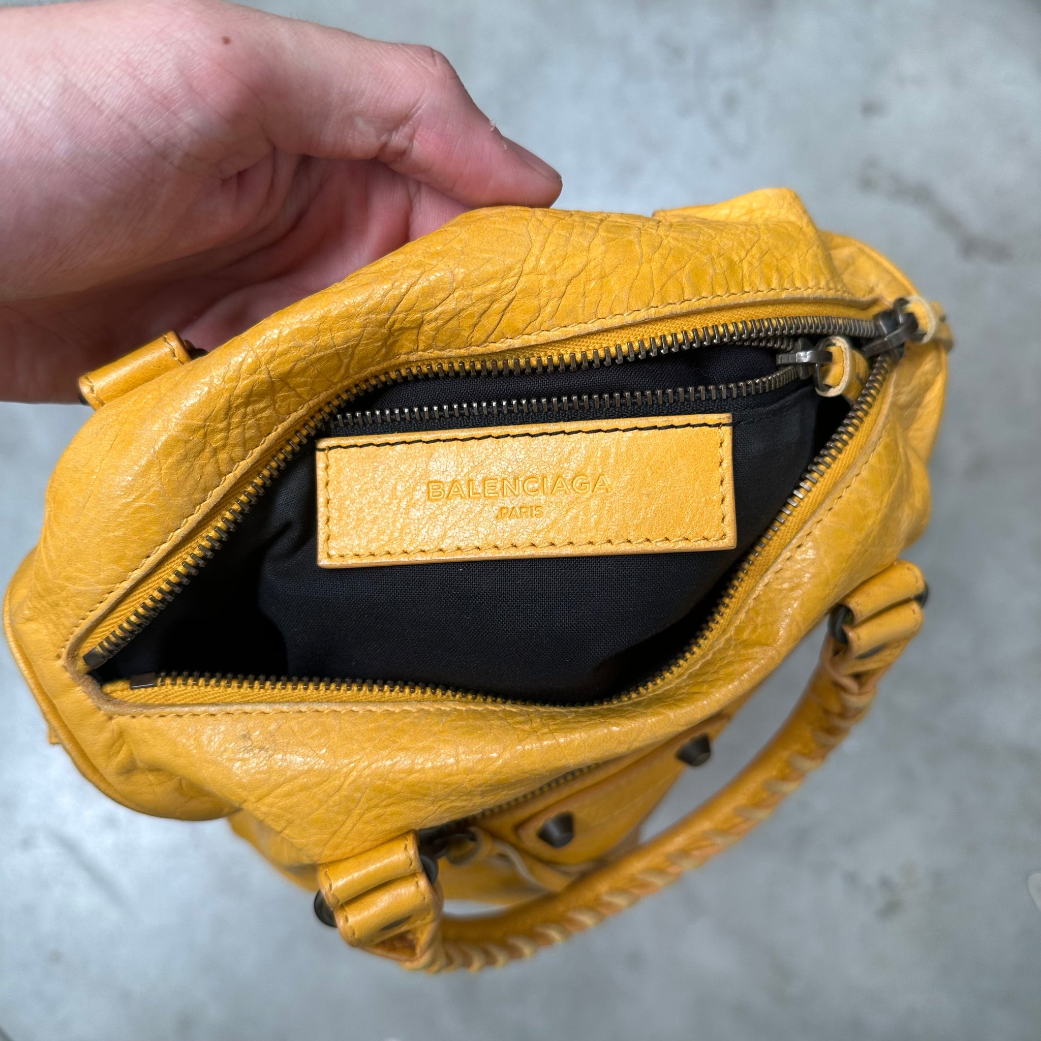 Balenciaga City Mini Yellow Bag