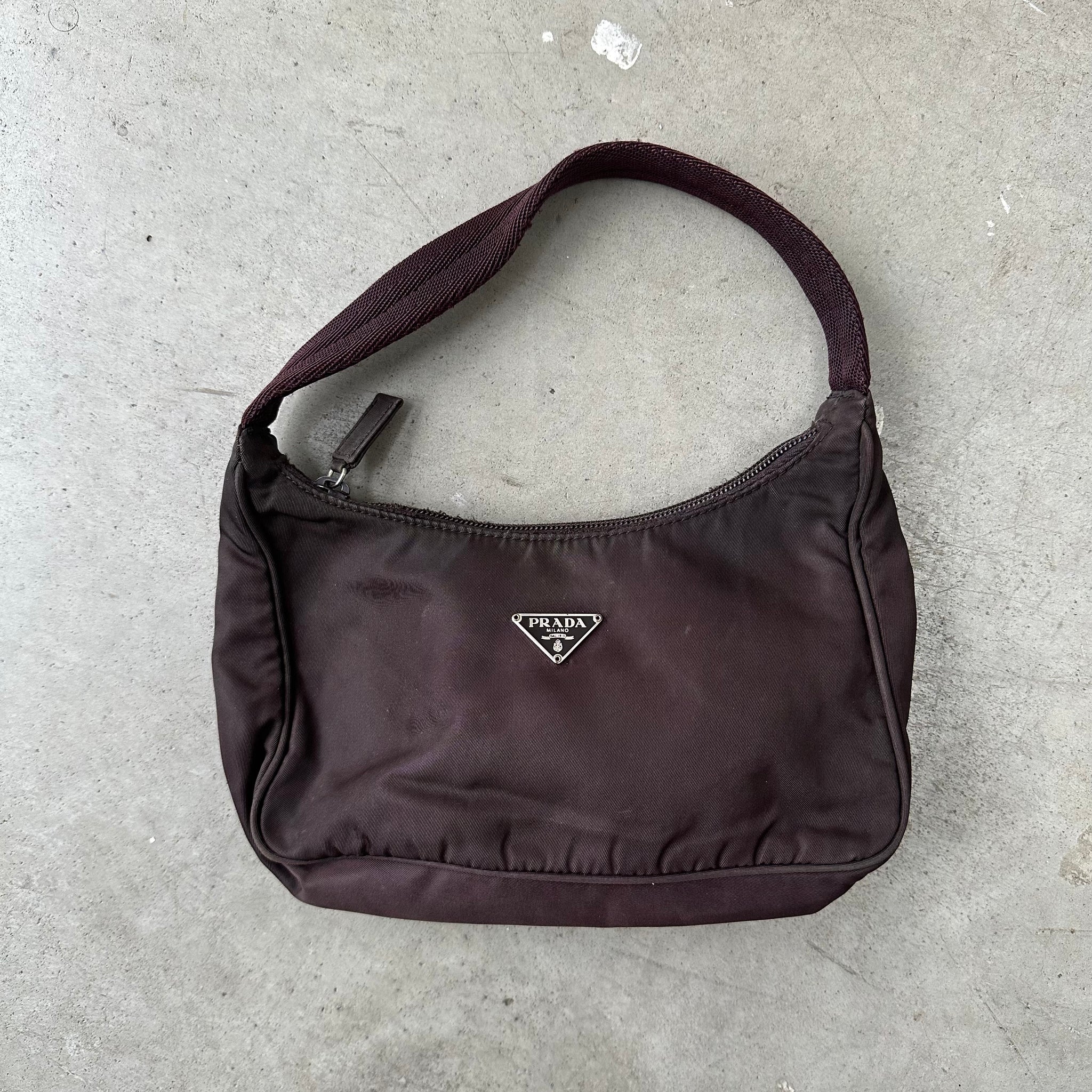 Prada Hobo Shoulder Bag Brown